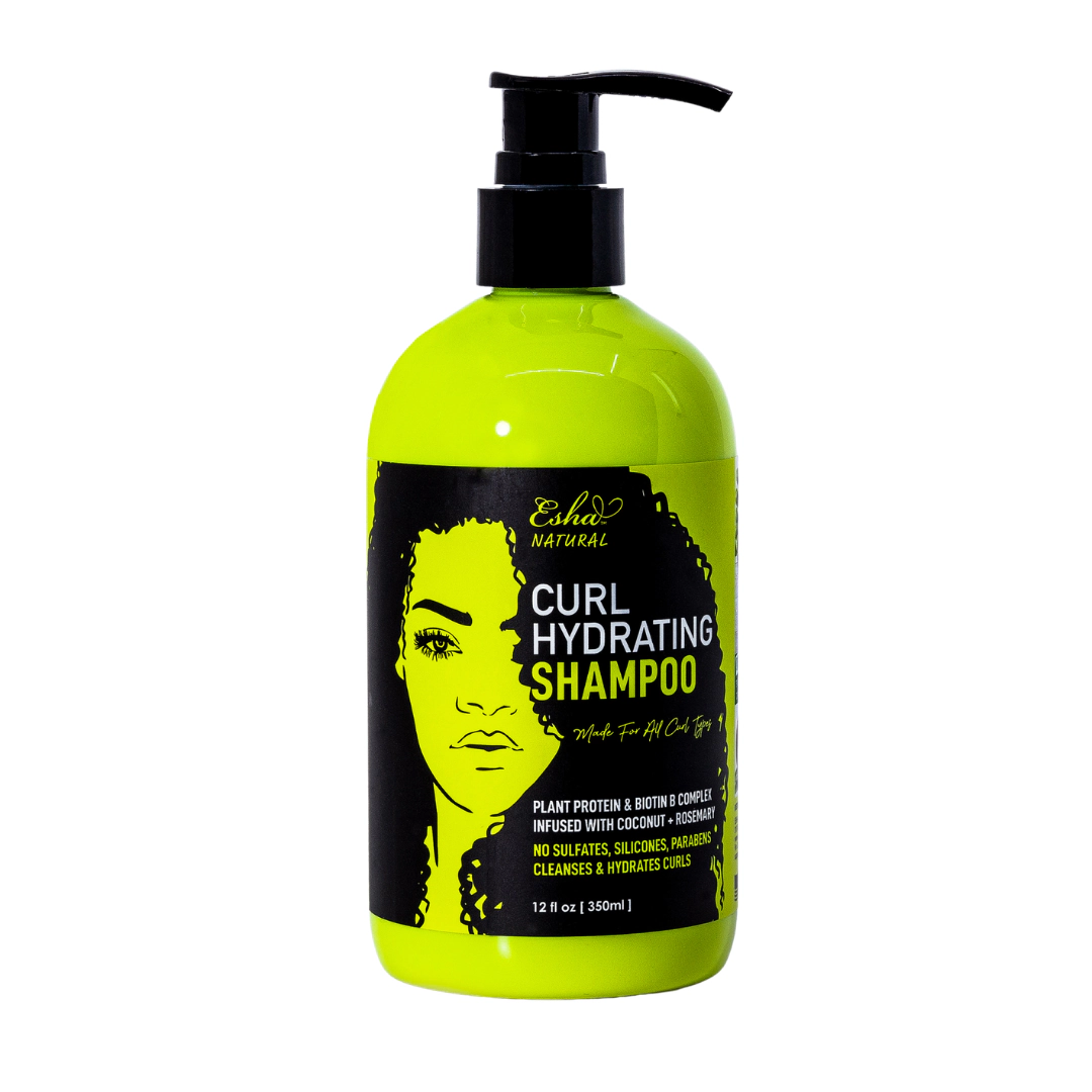 Esha Unisex Coconut, Plant Protein & Biotin Shampoo for Curly Hair Natural Curl Hydrating Shampoo