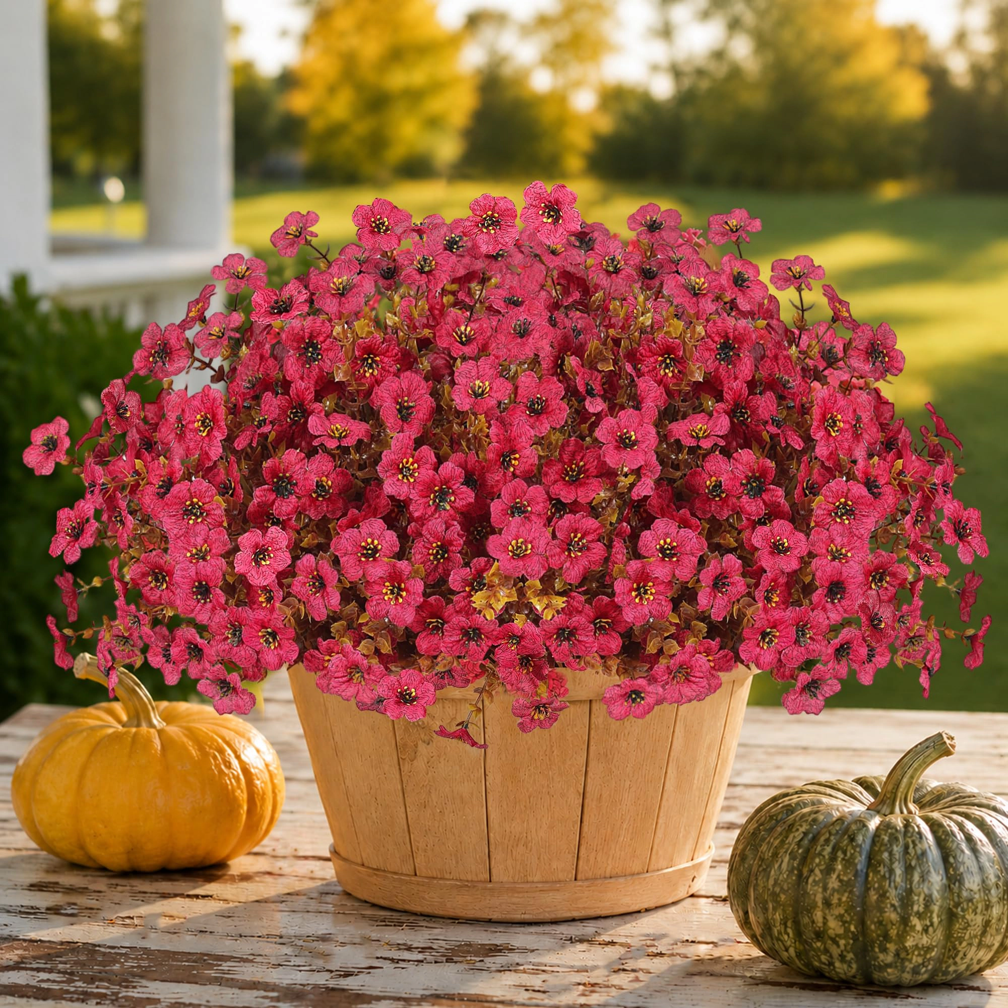 PUPWE Artificial Flowers For Outdoors Plant Spring Summer Decoration