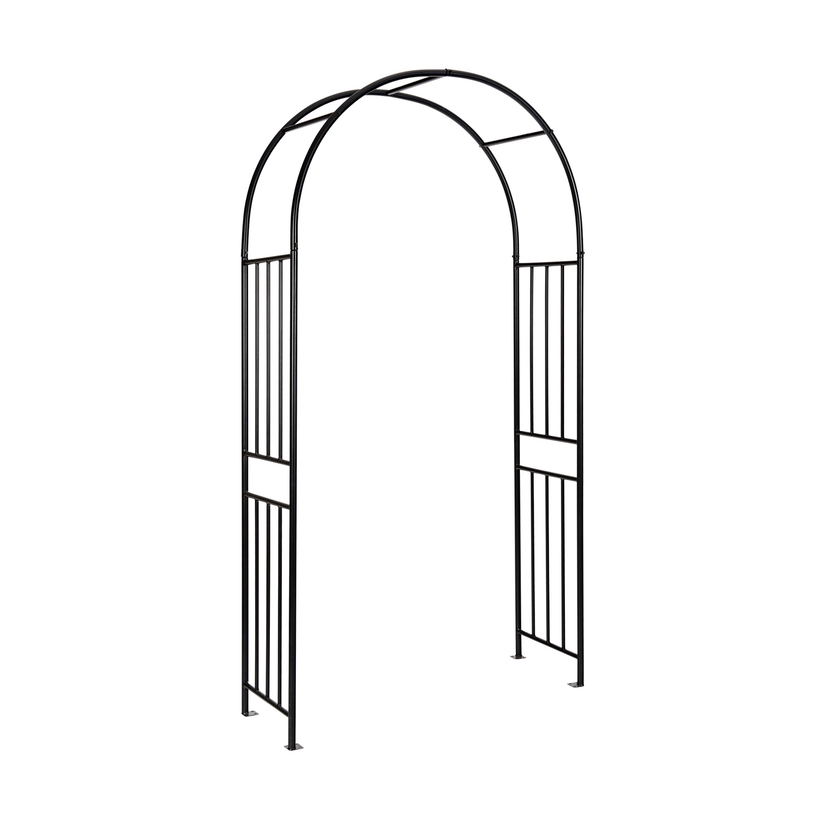 SUGIFT 7.2-Foot Garden Decoration Steel Climbing Plants Arch 86-in Tall Garden Trellis 1-Piece Black