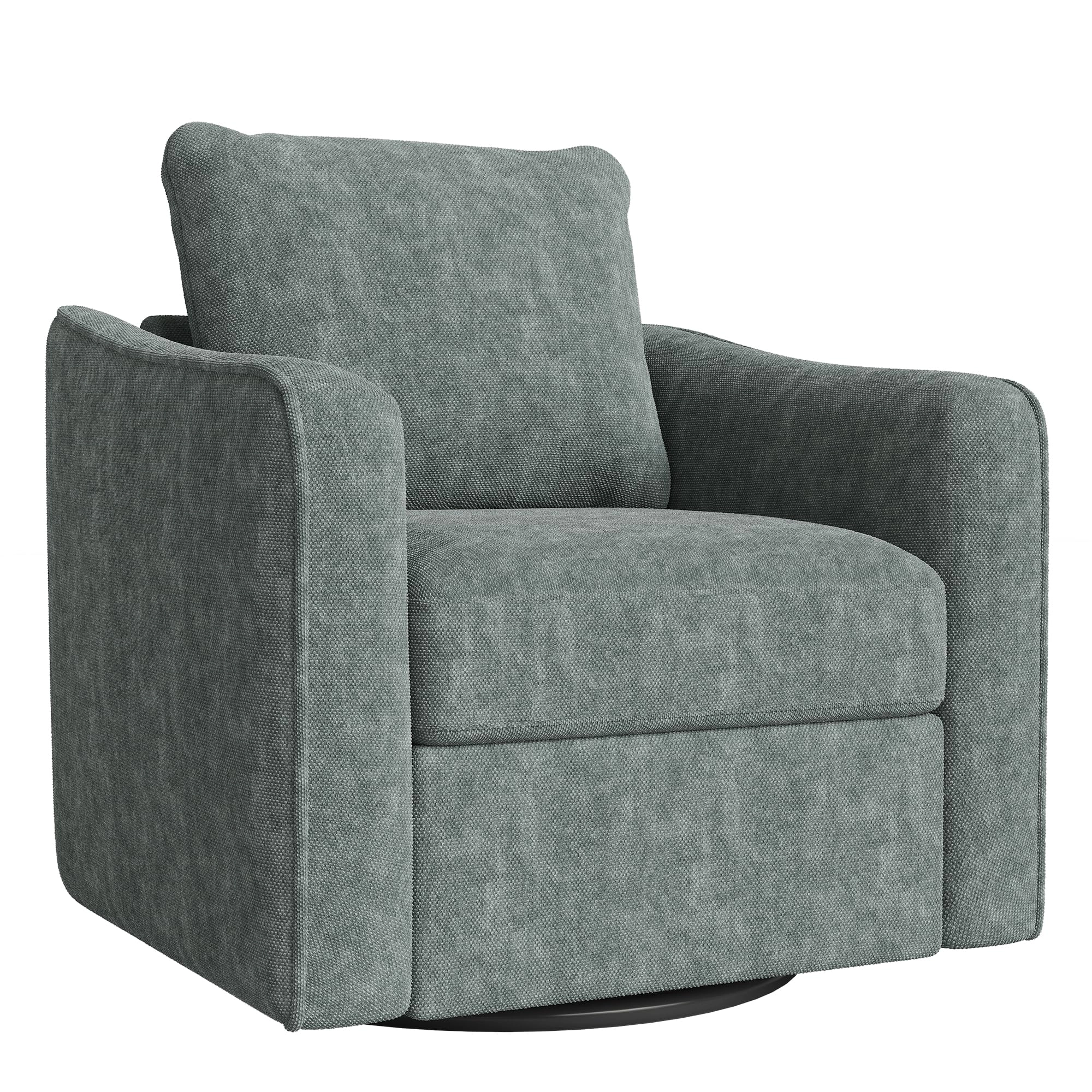 BebreezChic Swivel Accent Chair for Living Room,  360° Rotation Upholstered Armchair for Reading Room