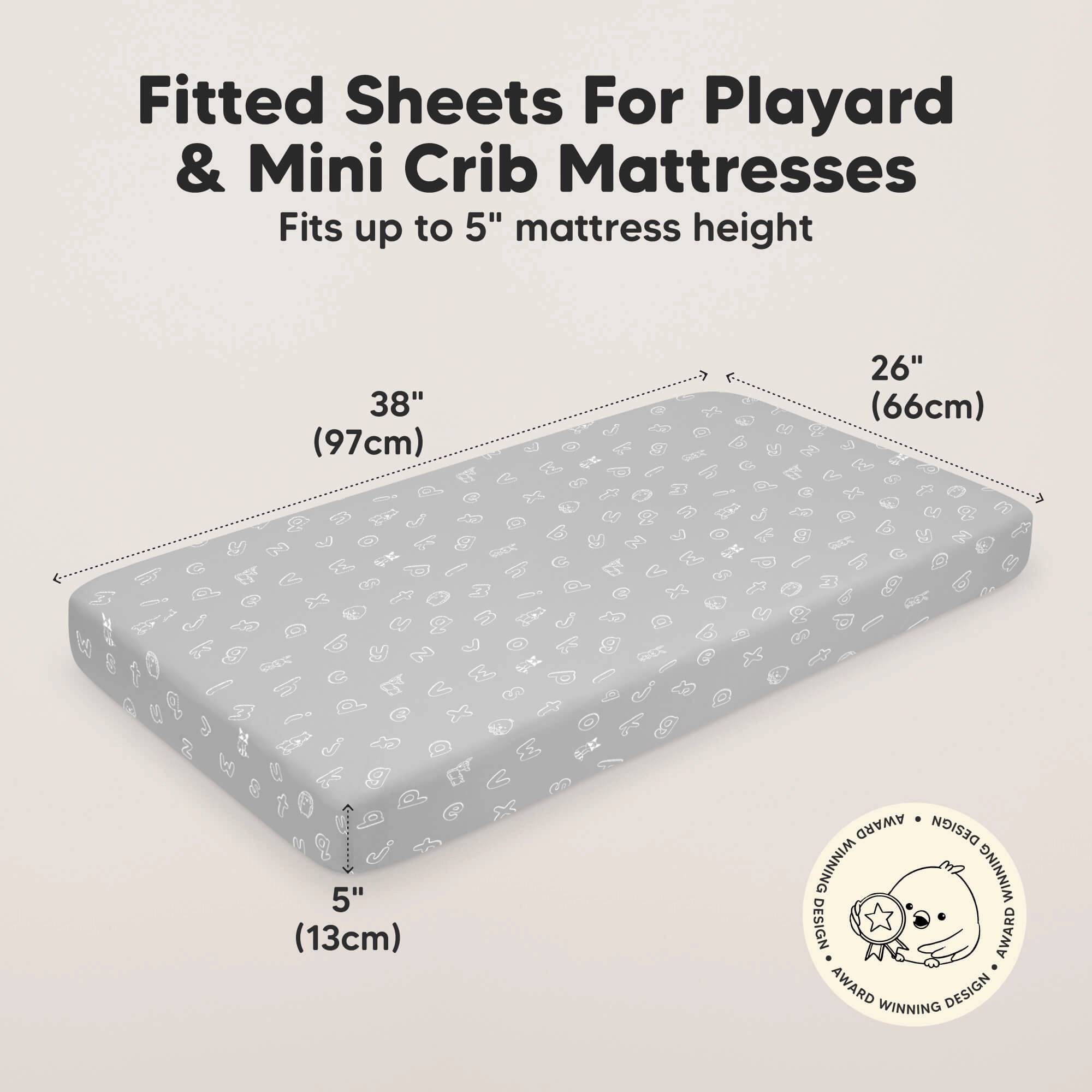 KeaBabies Soothe Fitted Mini Crib Sheet
