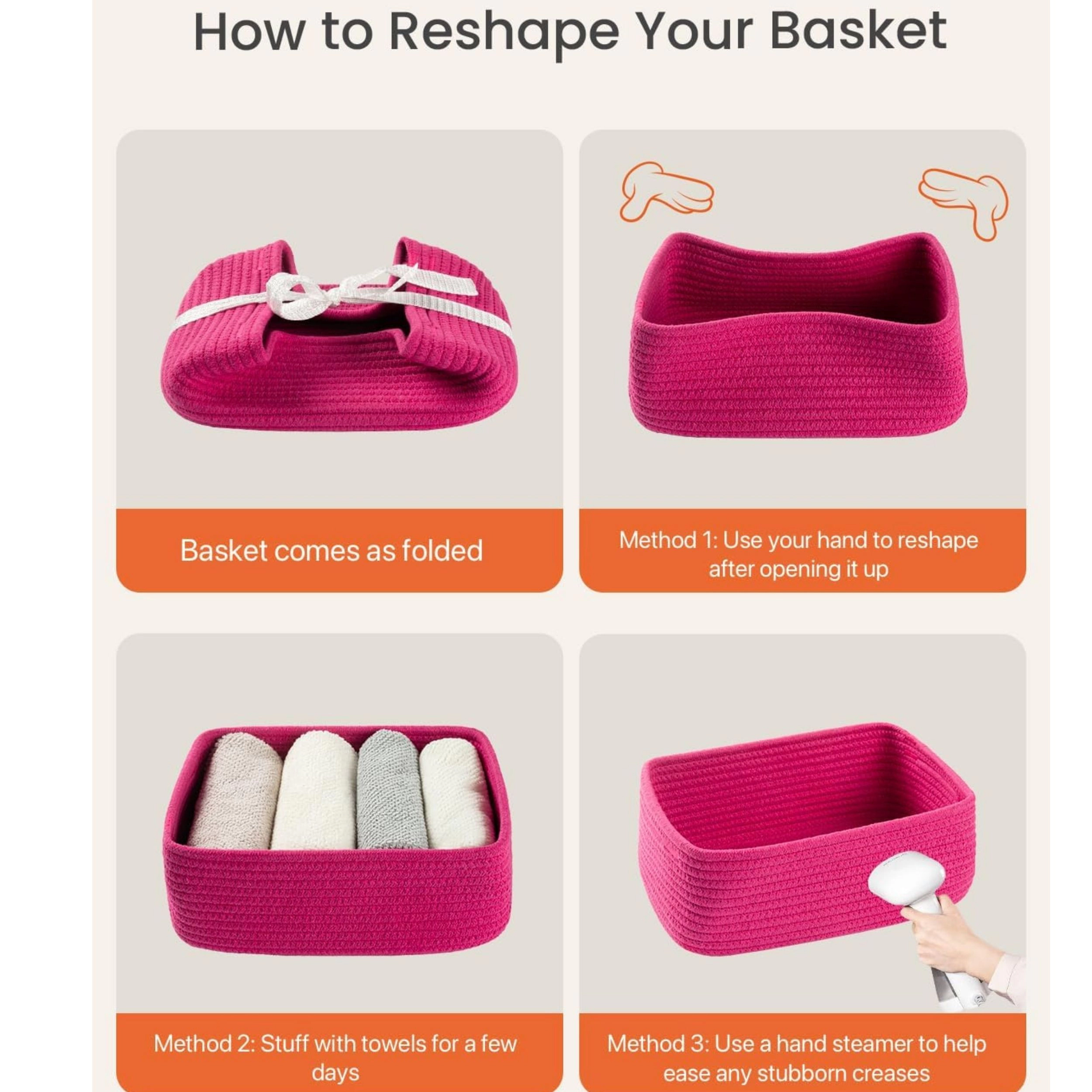 Stock Preferred Pack of 3 Small Woven Storage Baskets 12 x 8 4.5 Inch