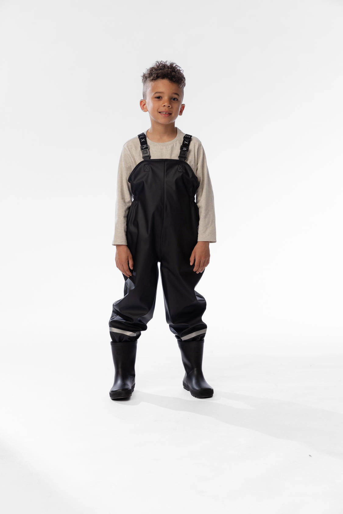 Deux par Unisex Adjustable Suspender Rain Overalls