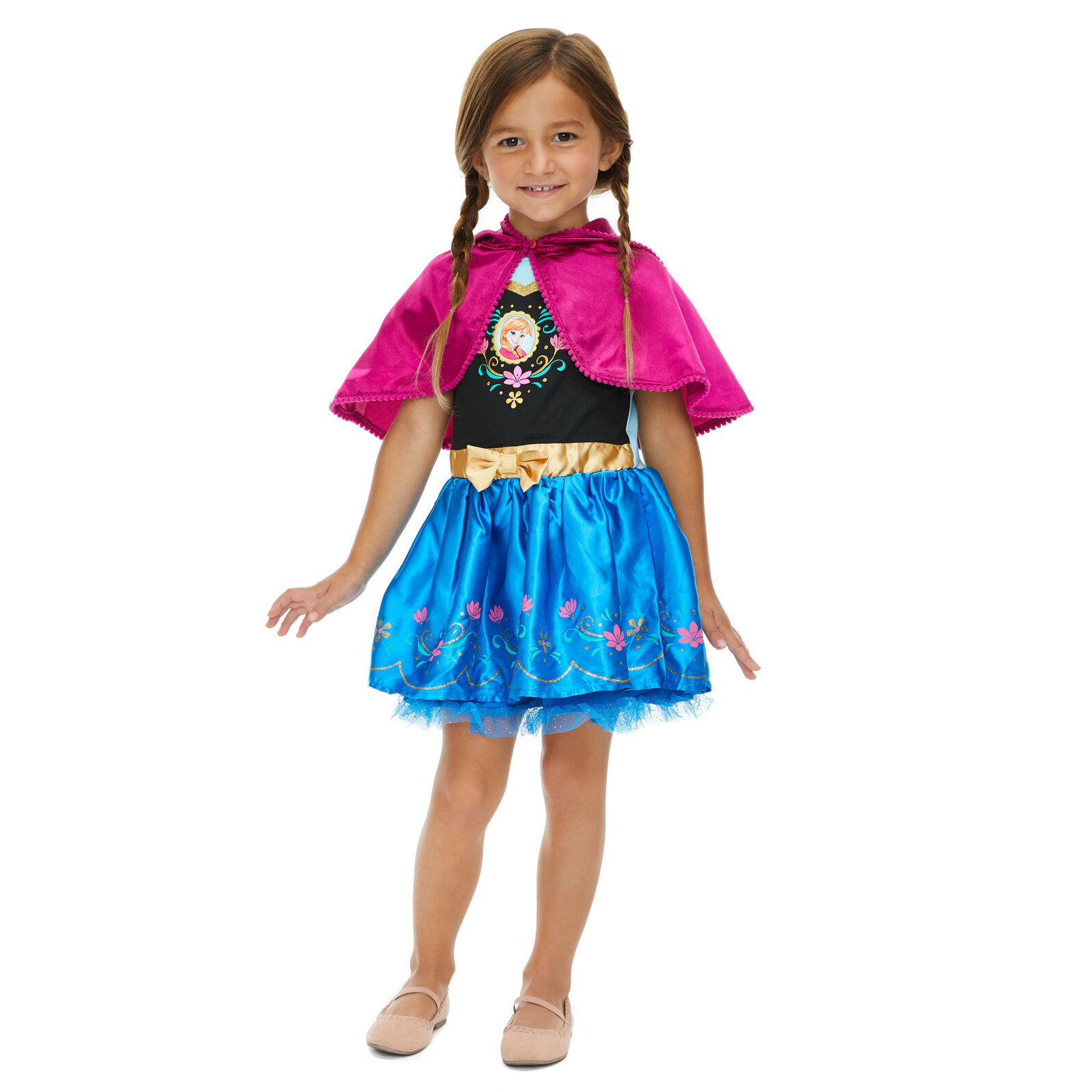 Disney Frozen Princess Anna Girls' Cosplay Hooded Dress