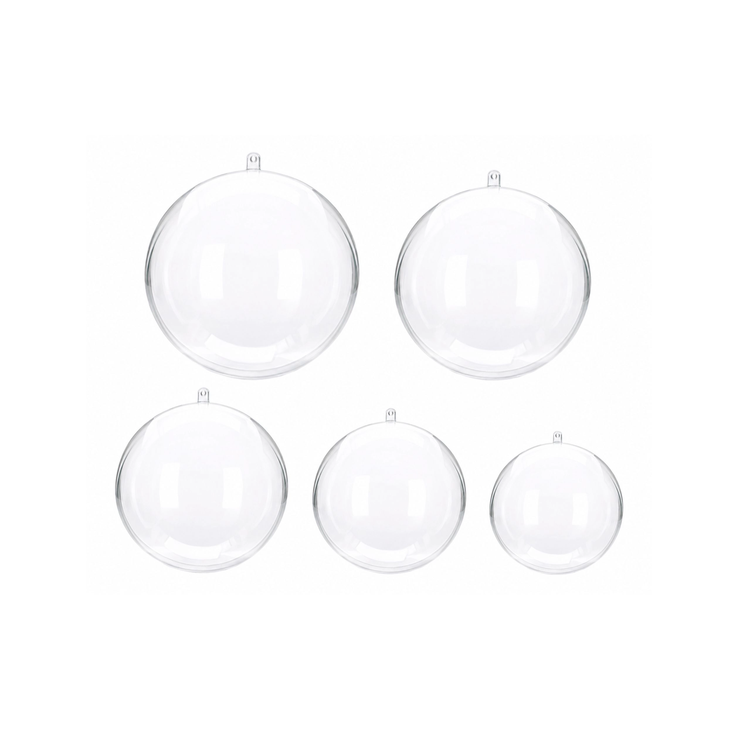 Stock Preferred Pack of 25 Clear Fillable Plastic Christmas Ball Ornaments for Crafts