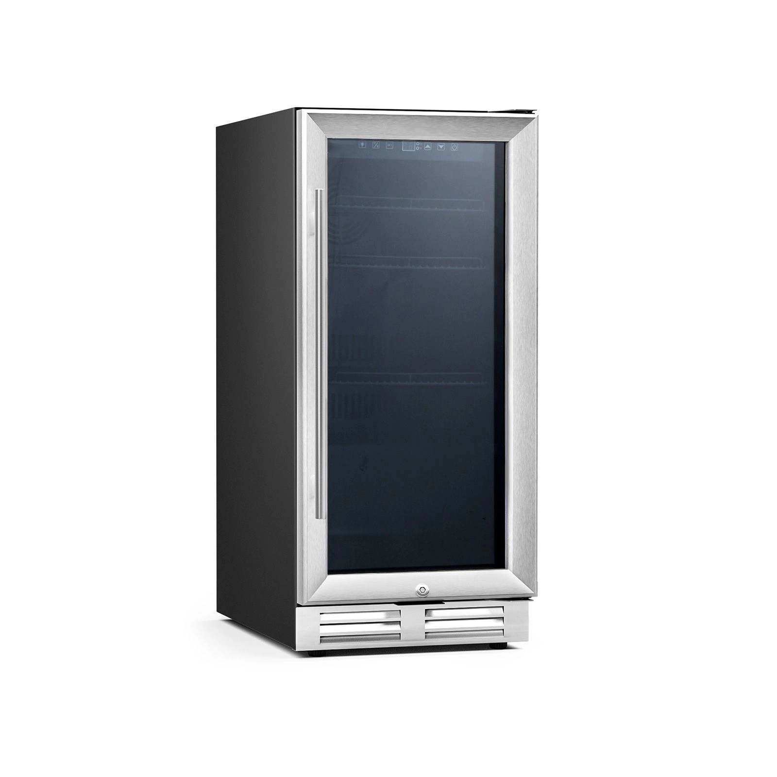 SlickBlue 3.5 Cu Ft Beverage Cooler, 100 Can Double Glass Door