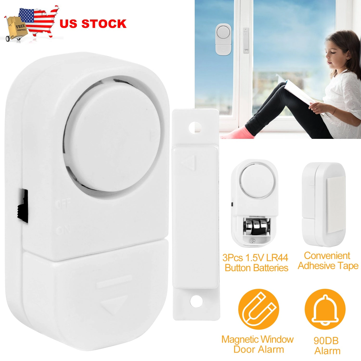 GBruno Wireless Magnetic Window Door Alarm
