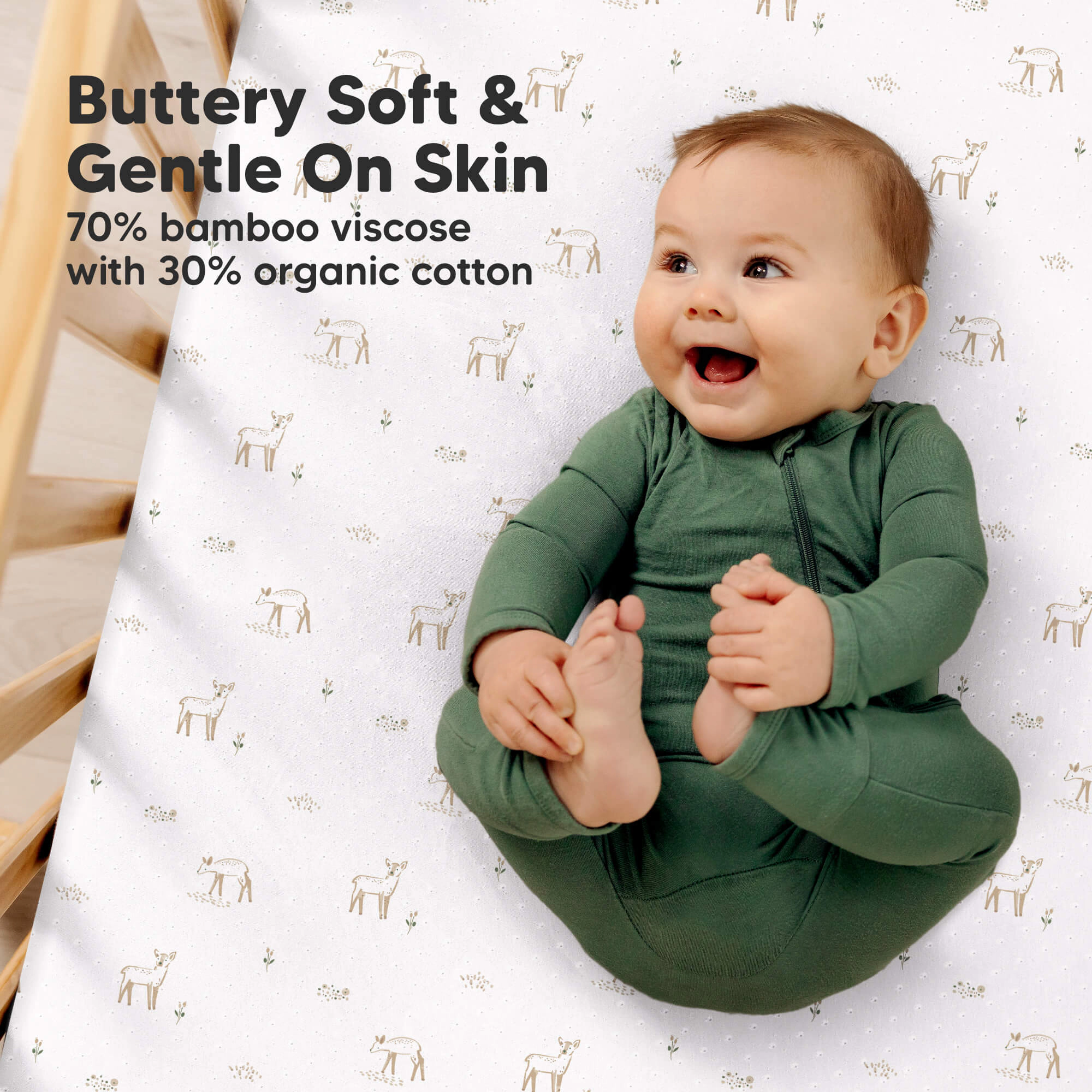 KeaBabies 2-Pack Aereo Fitted Crib Sheets