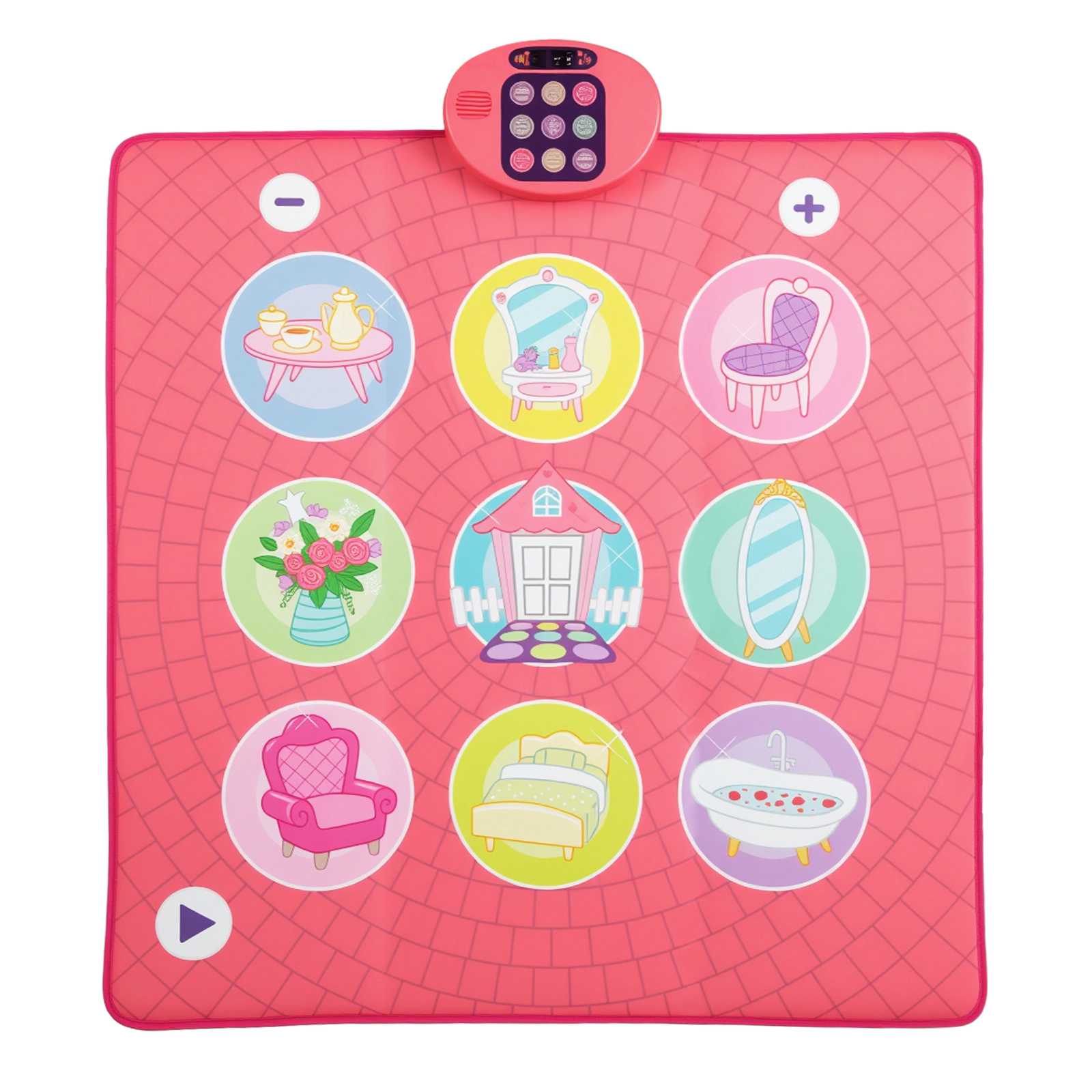 SUGIFT Kids Pink Musical Dance Mat with 5 Game Levels and 9 Demo Songs 36-in W 35.5-in D Ages 3+
