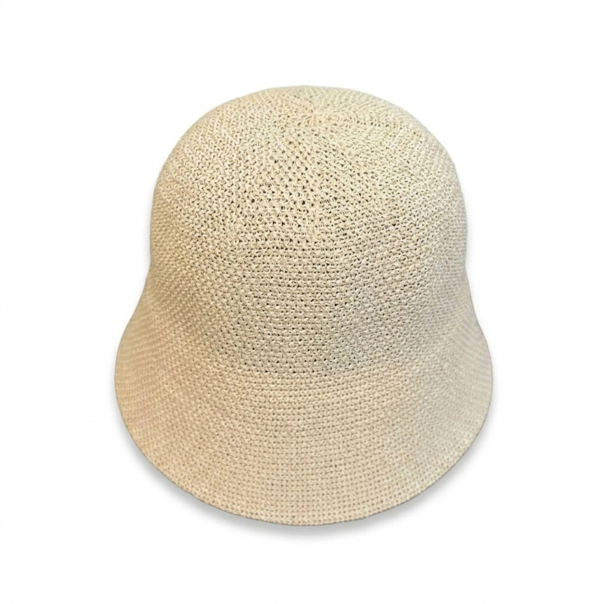 Anna-Kaci Women's Crochet Bucket Hat with Openwork Texture and Short Brim