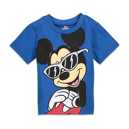 Disney Mickey Mouse 2-Piece Graphic Tee and Mesh Shorts Set