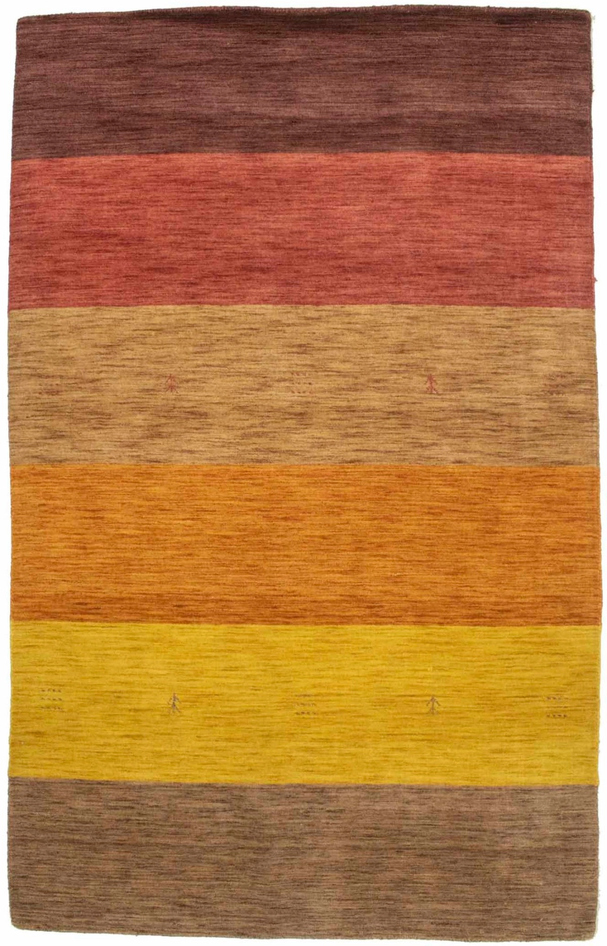 Magic Rugs 5'0 x 8'0 Hand Knotted Stripes Oriental Modern Wool Rug