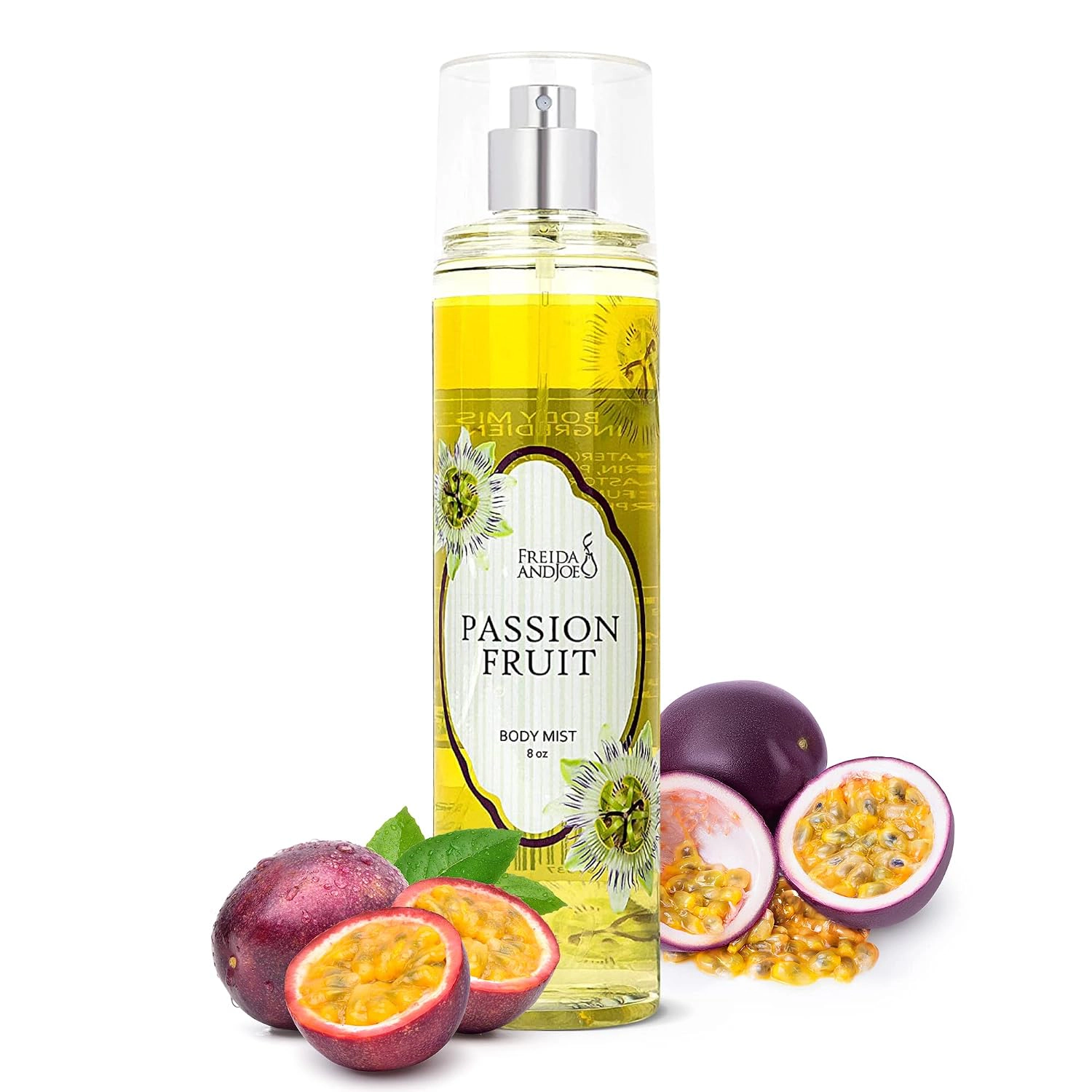 Freida and Joe Women Fine Fragrance Body Mist Passion Fruit in 8oz Spray Bottle