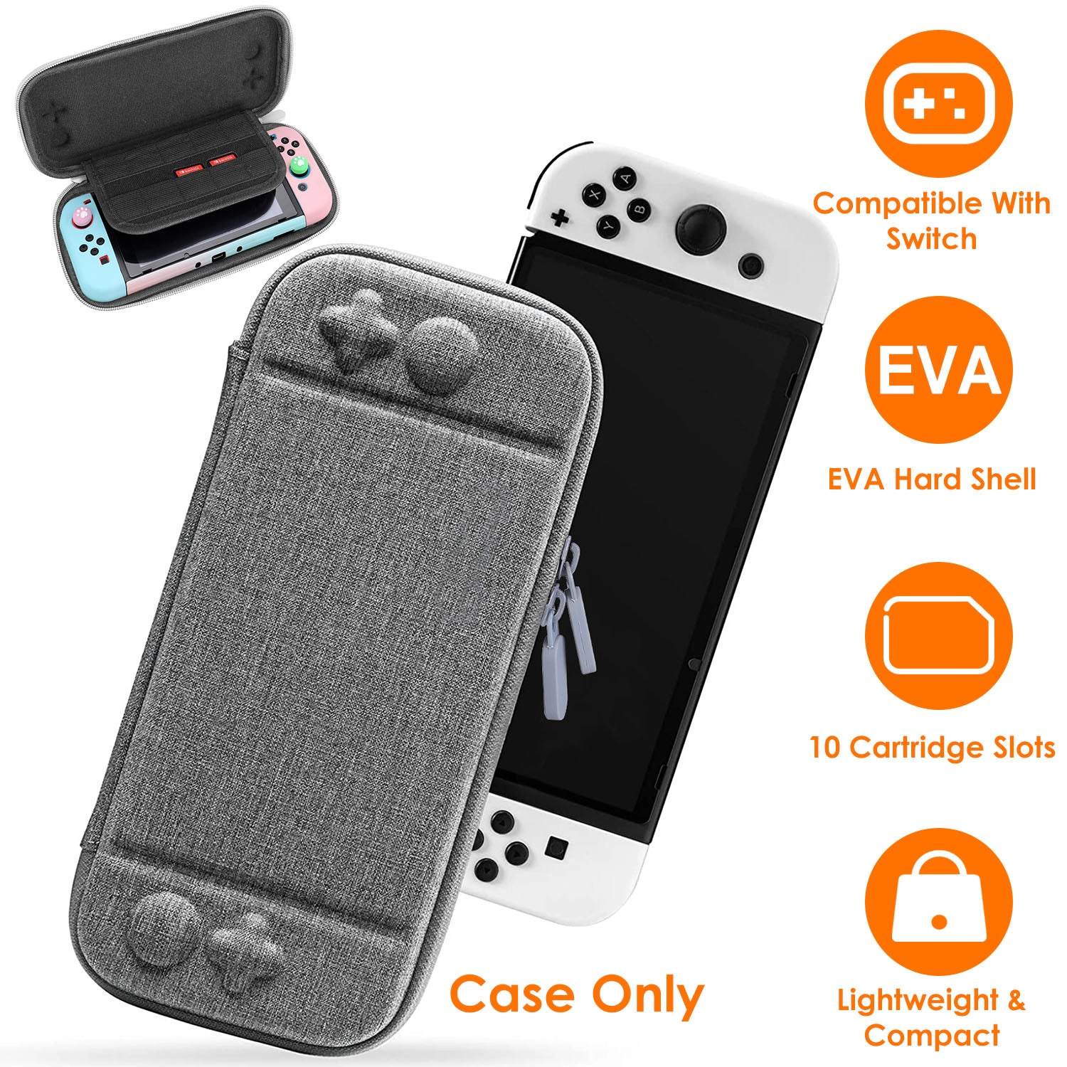 GBruno EVA Hard Shell Nintendo Switch Carrying Case