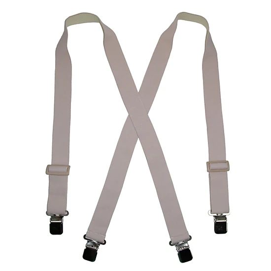 CTM® Men's Elastic Clip-End Undergarment Suspenders