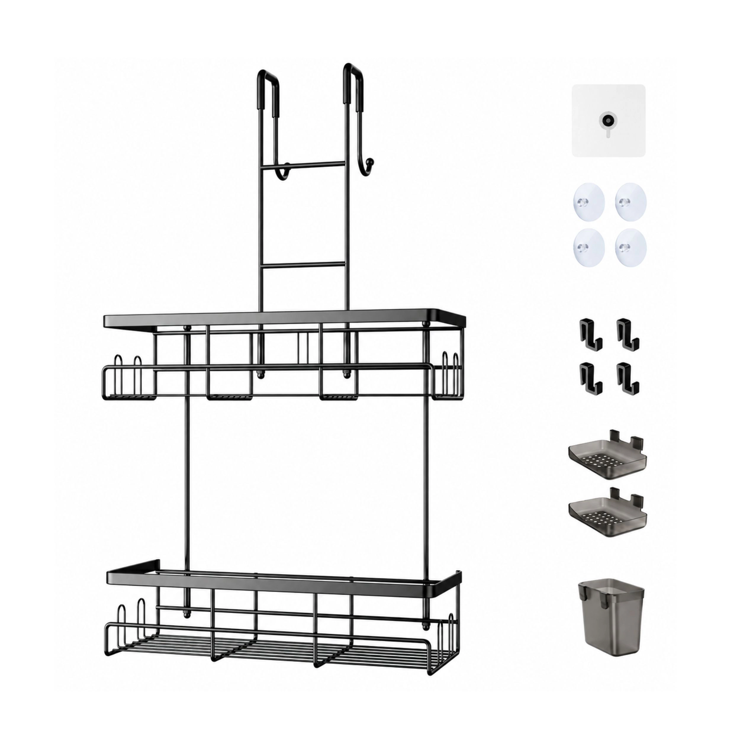 Stock Preferred Over the Door Rustproof Shower Caddy Organizer with Hooks