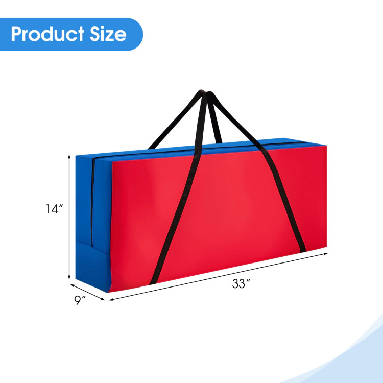 SUGIFT Red and Blue Giant 4-in-a-Row Game Carrying Bag with Ergonomic Shoulder Strap 33-in W 9-in D 14-in H