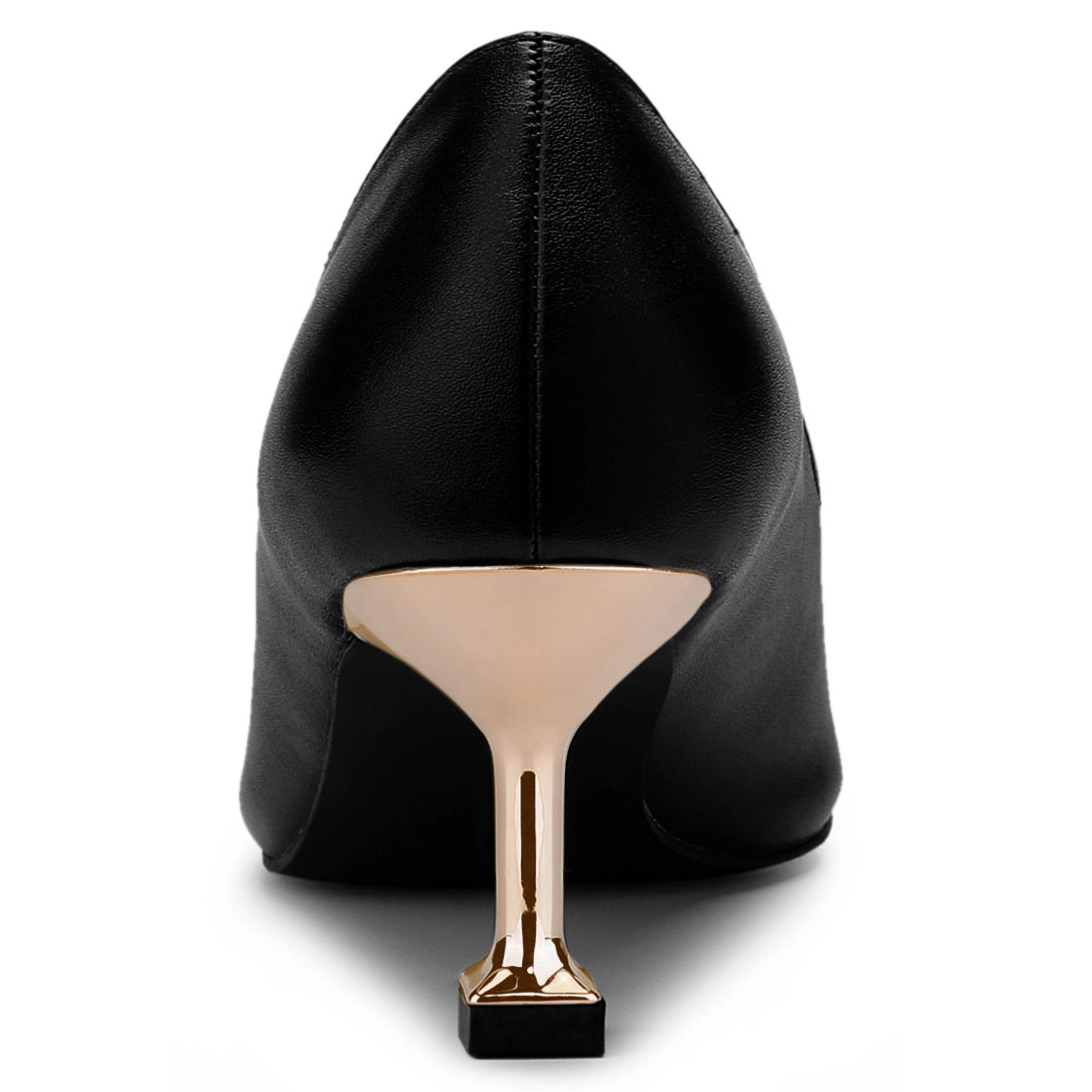BLISSFUL STEP Women's Pointed Toe Low Kitten Heel Pumps