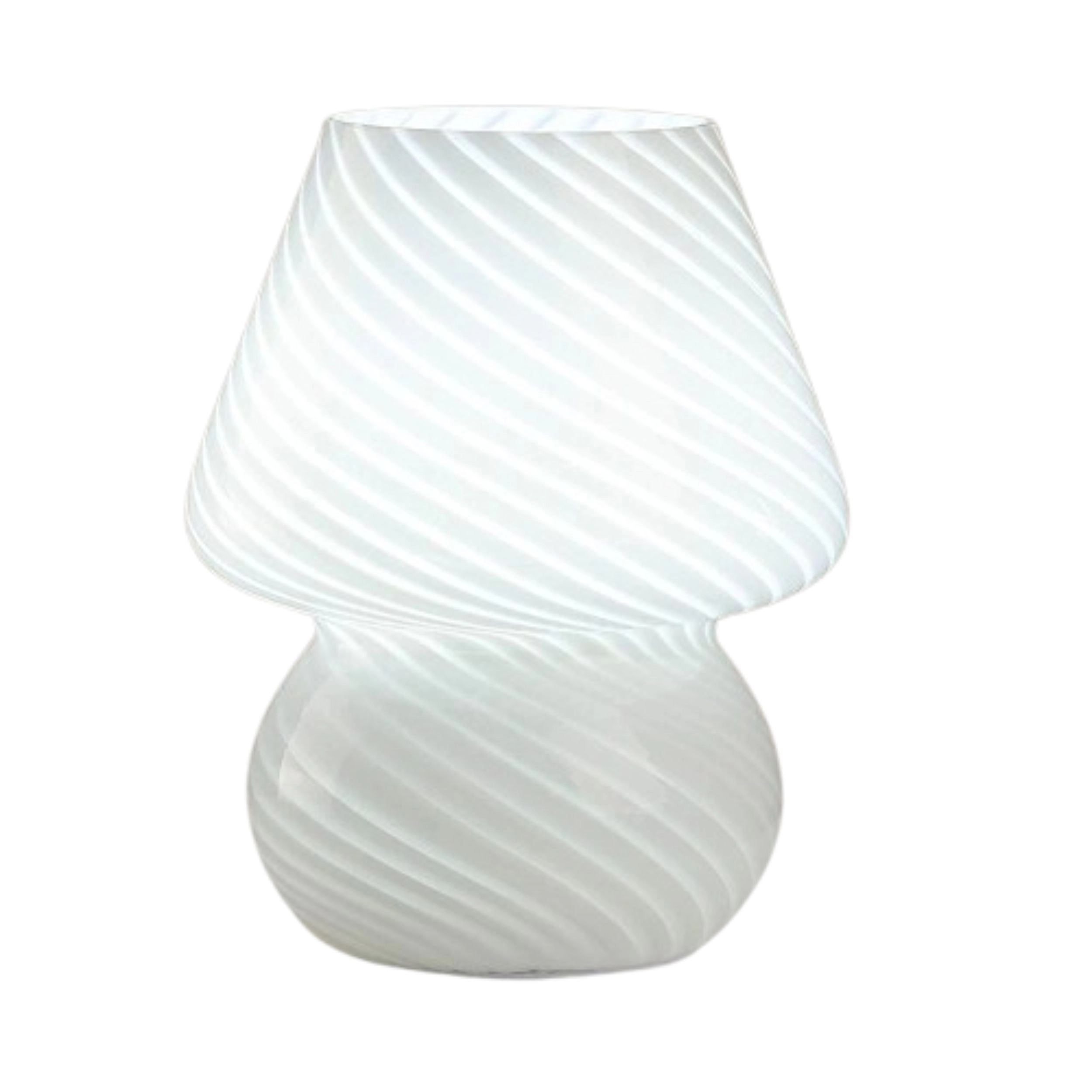 Home Collection Glass Mushroom Table Lamp with 3 Color Modes