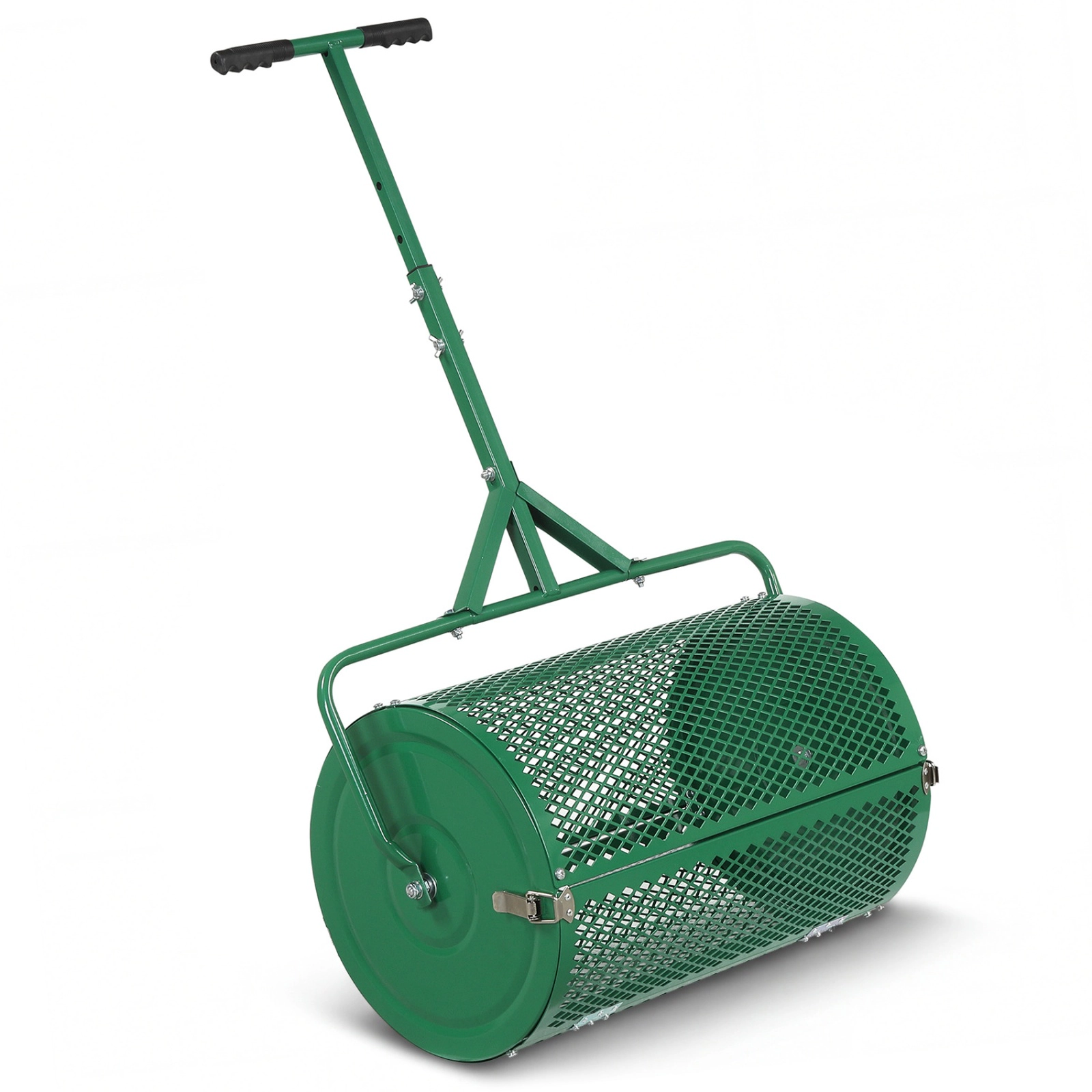 SUGIFT 24 in Compost Spreader Green Peat Moss Roller with Height Adjustable T-Handle