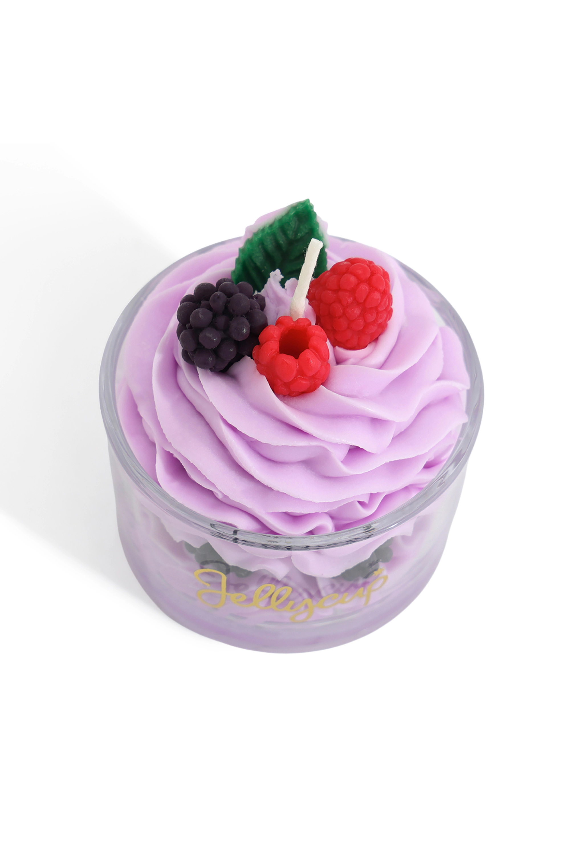 Jellycup Unisex Lavender Berry Scented Dessert Cup Soy Wax Candle