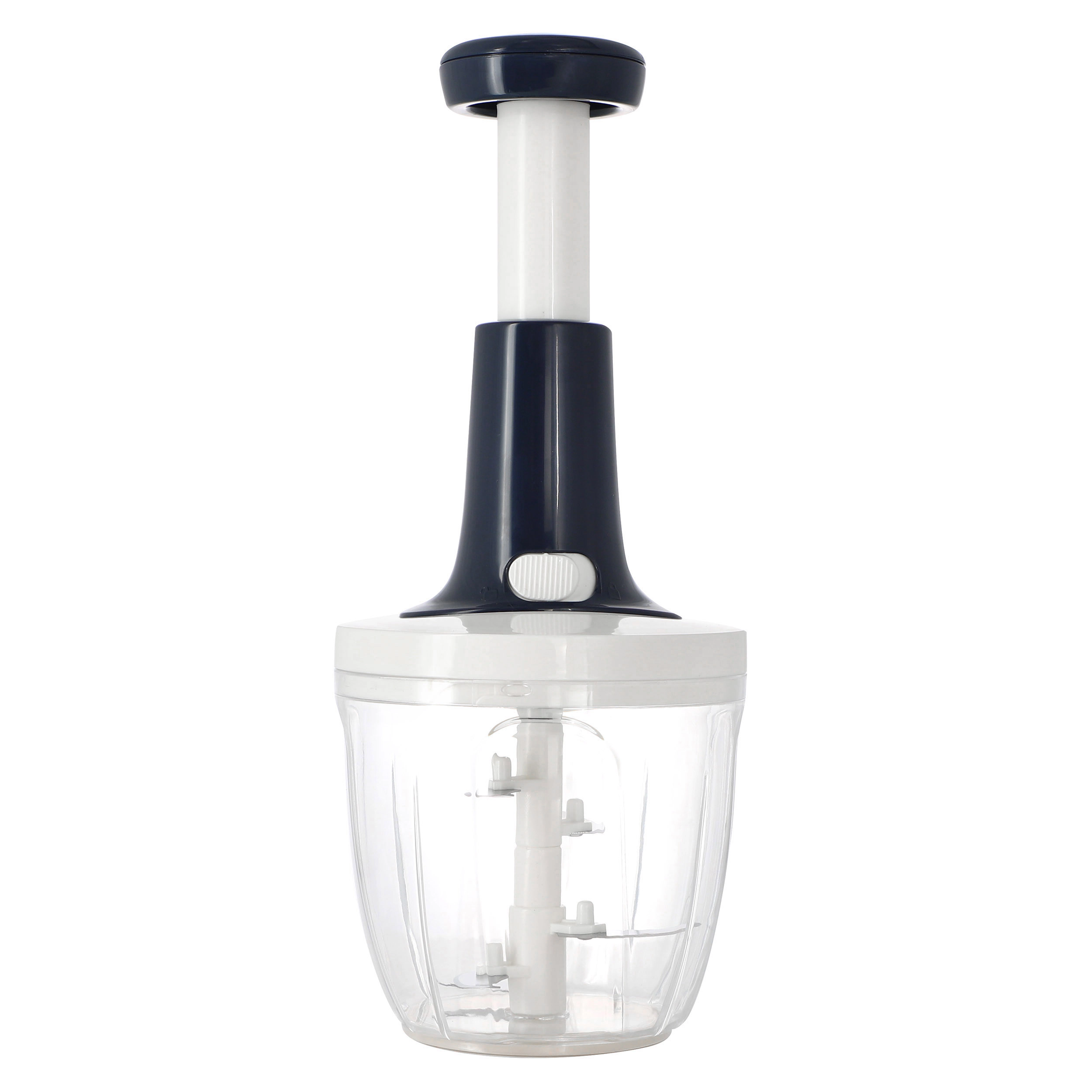 Oster Hunterdale 9in x 5in Push Top Stainless Steel Vegetable Chopper in Navy