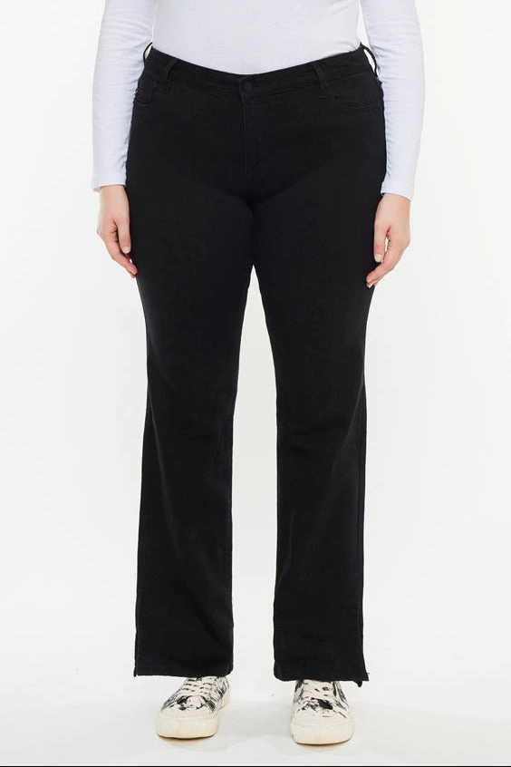 Kancan Women's Plus Mid Rise Bootcut Jeans Erin
