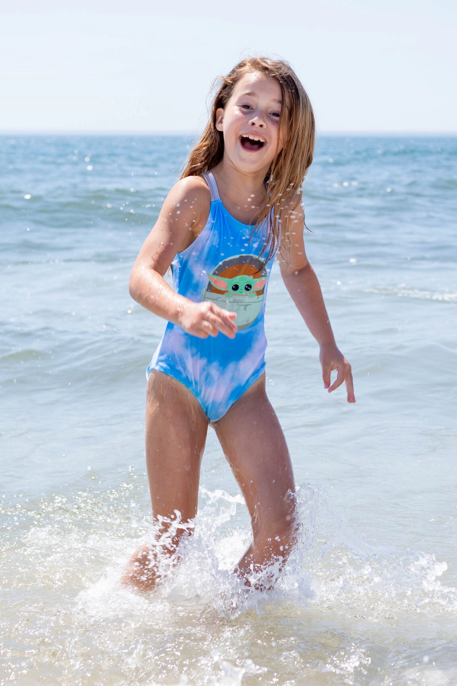 Star Wars The Mandalorian Grogu Girls' One Piece Bathing Suit