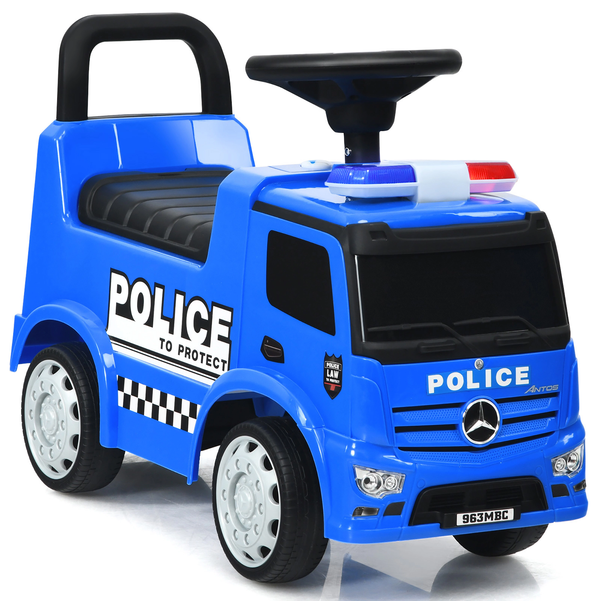 Costway Kids Ride On Fire Engine Licensed Mercedes Benz Push and Racer Red
