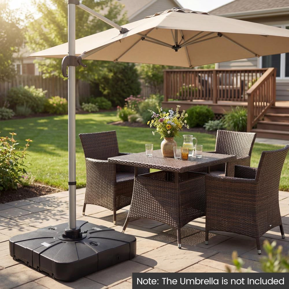 Hivvago Outdoor Umbrella Base Square Water And Sand Fillable Base
