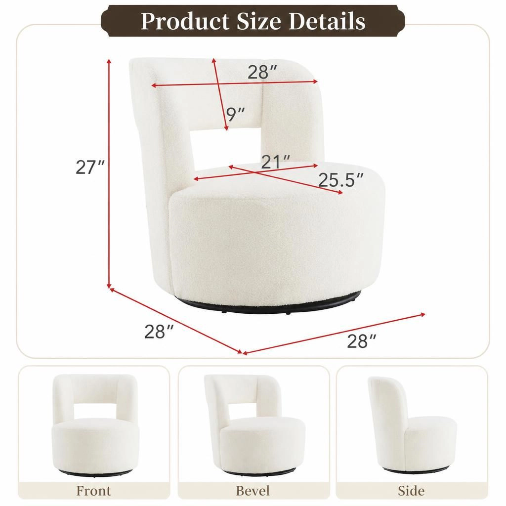 GOODSILO Sturdy Frame Upholstered Accent Chair