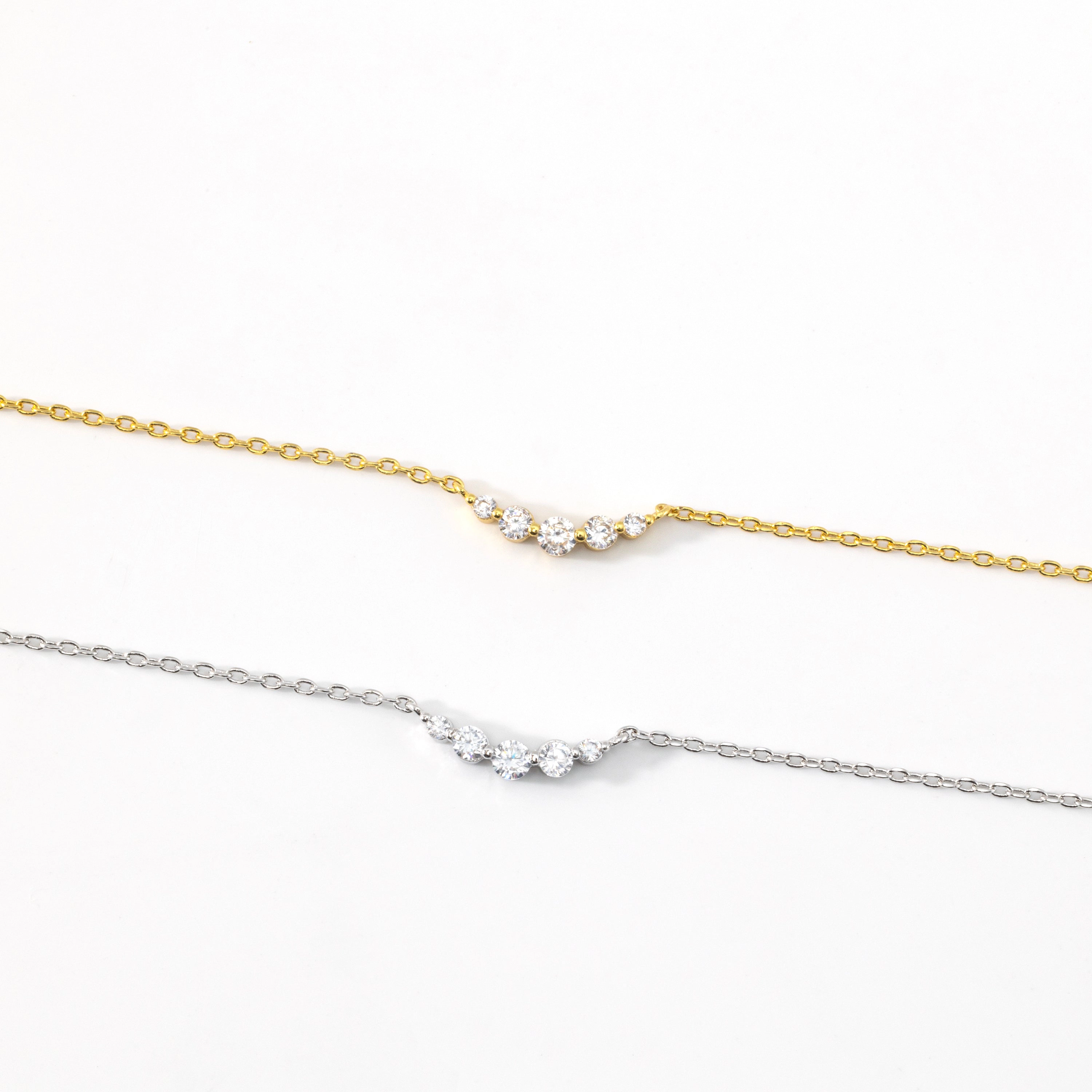 Mint & Lily Women's Mini Arc Cubic Zirconia Necklace