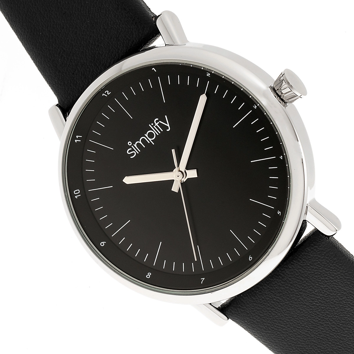 Simplify The 6200 Leather-Strap Watch