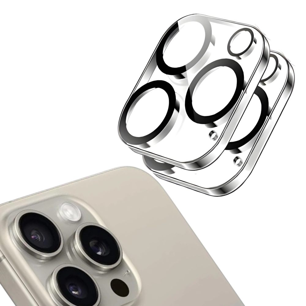 Qixxronics for iPhone 16 Pro Max Camera Lens Protector Tempered Glass 2-PACK