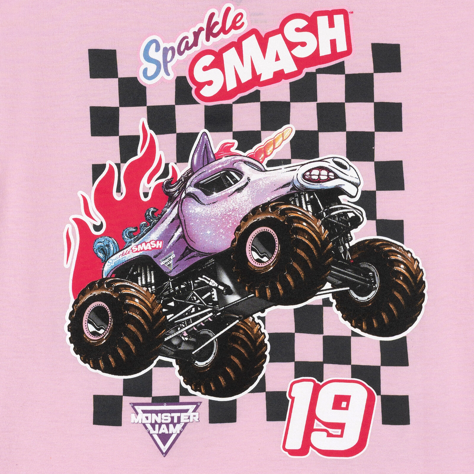 Monster Jam Sparkle Smash Girls' 2-Piece T-Shirt and Leggings Set