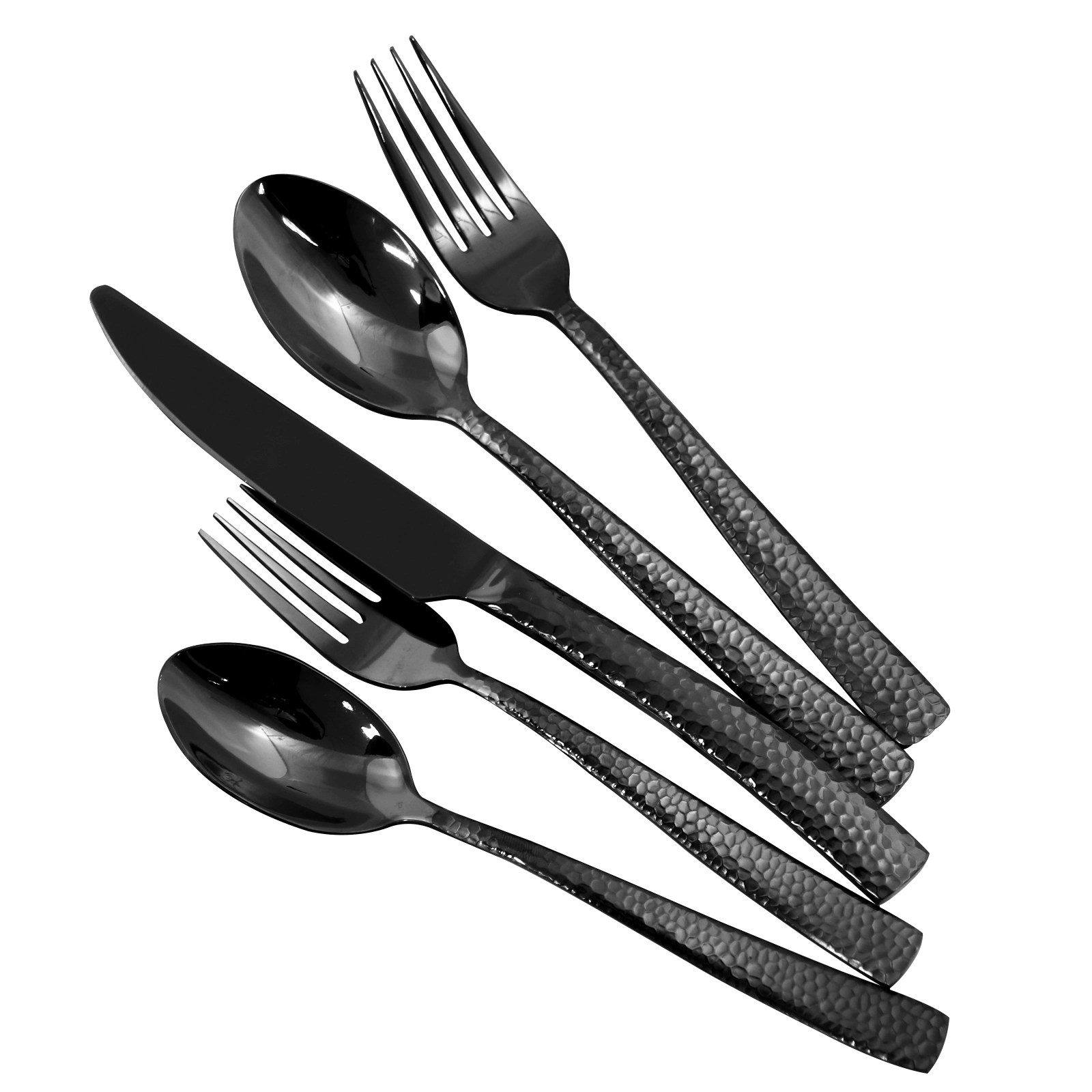 Gibson Elite Stonehenge 20 Piece Flatware Set in Rose Gold
