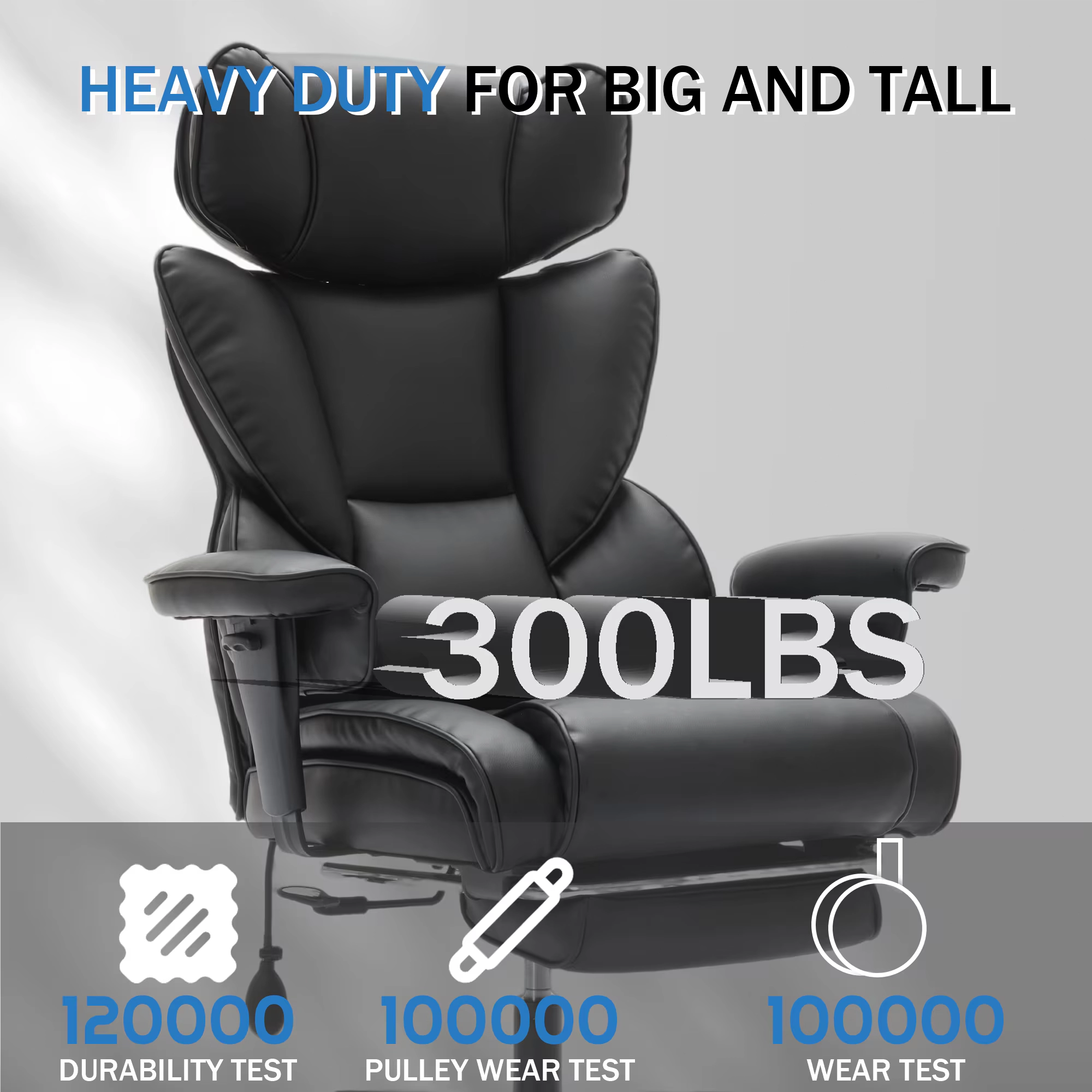 Platinum-Level Office Chairs Big and Tall Ergonomic Office Chair With Foot Rest And Inflatable Lumbar