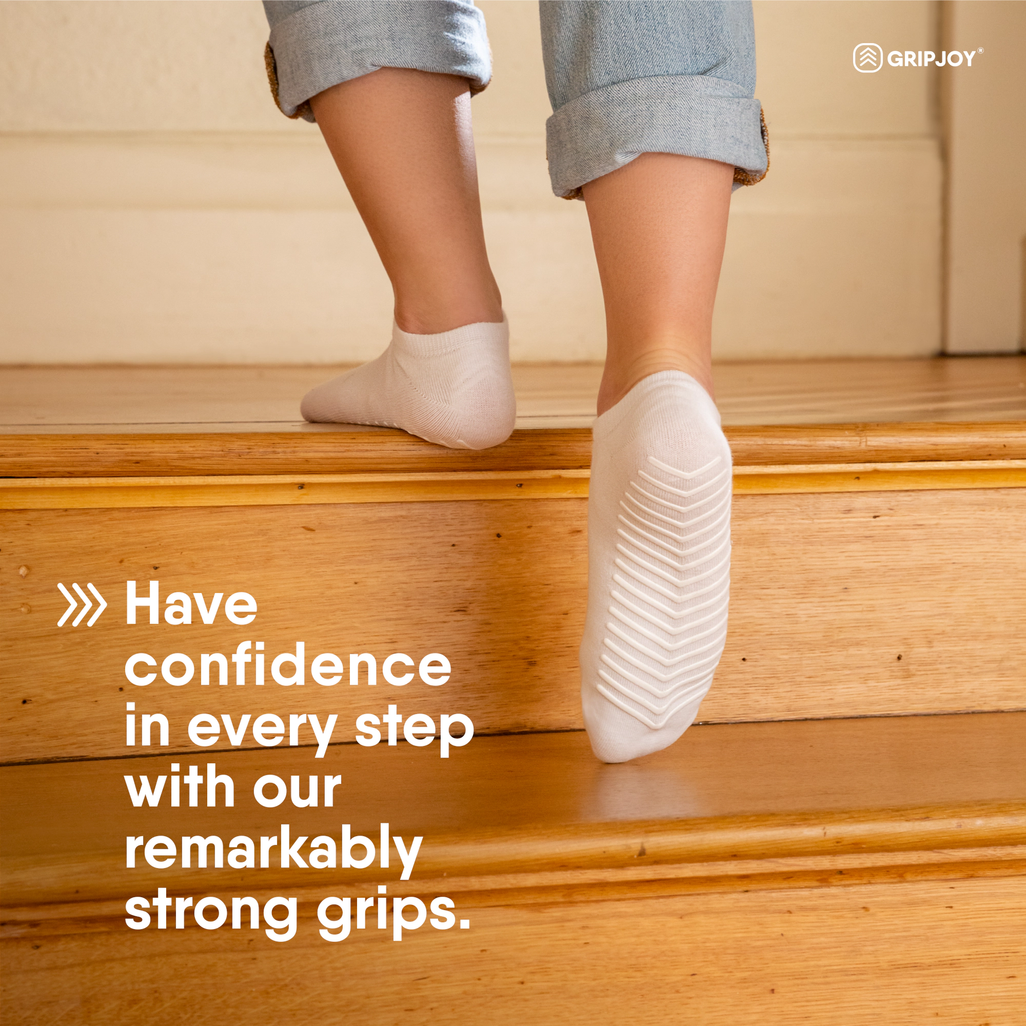 Gripjoy Men's Low Cut Socks with Grips (Pack of 3)