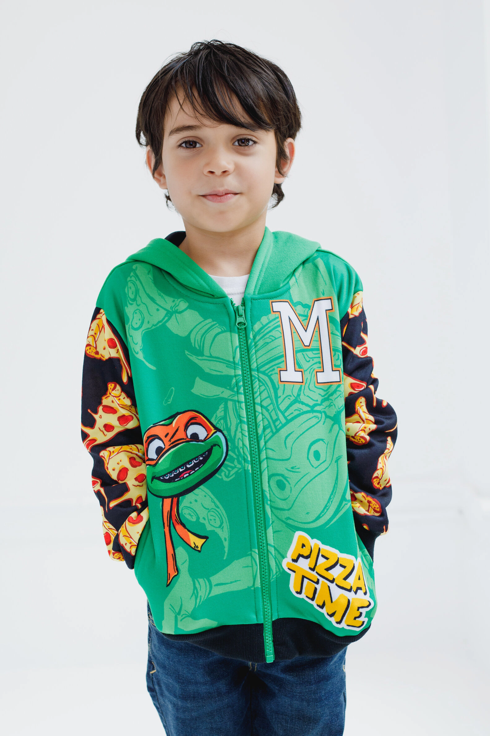 Teenage Mutant Ninja Turtles Boys' Cosplay Fleece Zip-Up Hoodie