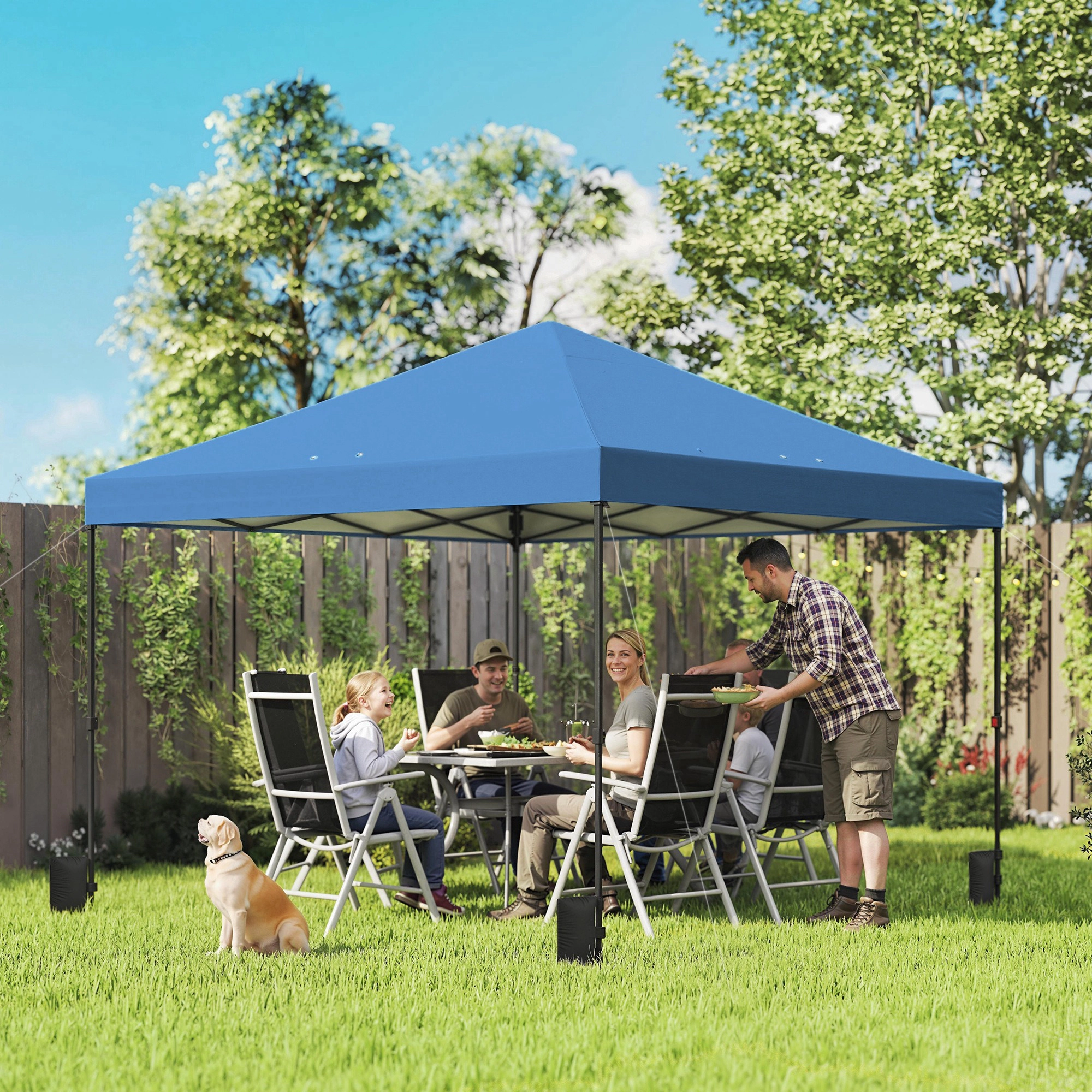HONGGE 10 x ft Pop Up Canopy Tent with One Push Setup Outdoor Portable Instant Shelter w/ Roller Bag