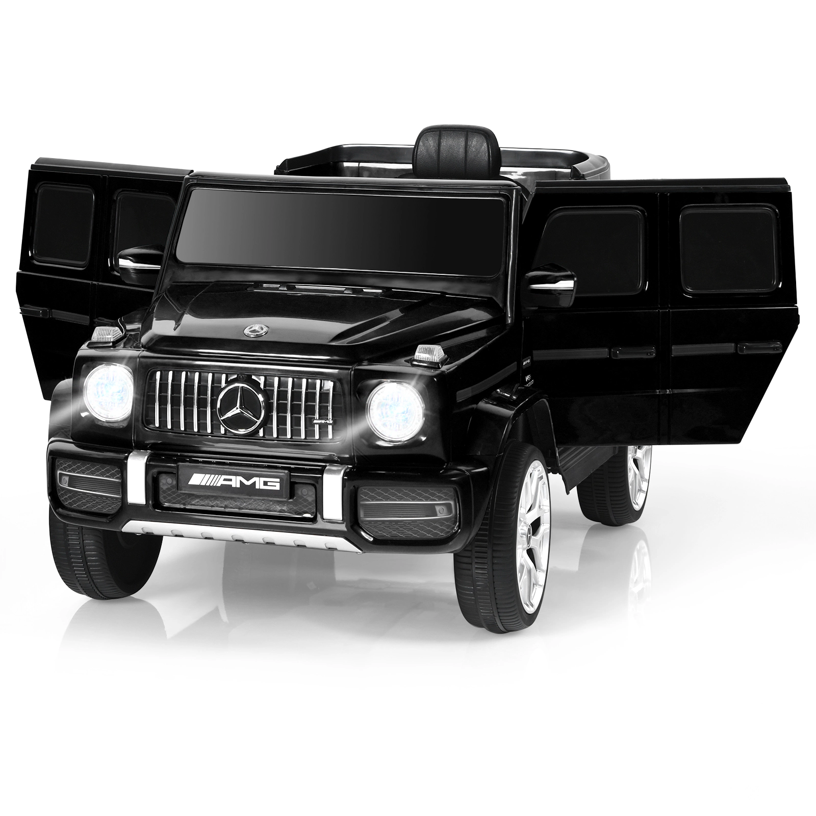 SUGIFT 12V Mercedes-Benz G63 Licensed Kids Ride-On Car with Remote Control 66-lb Capacity Ages 3+ Black