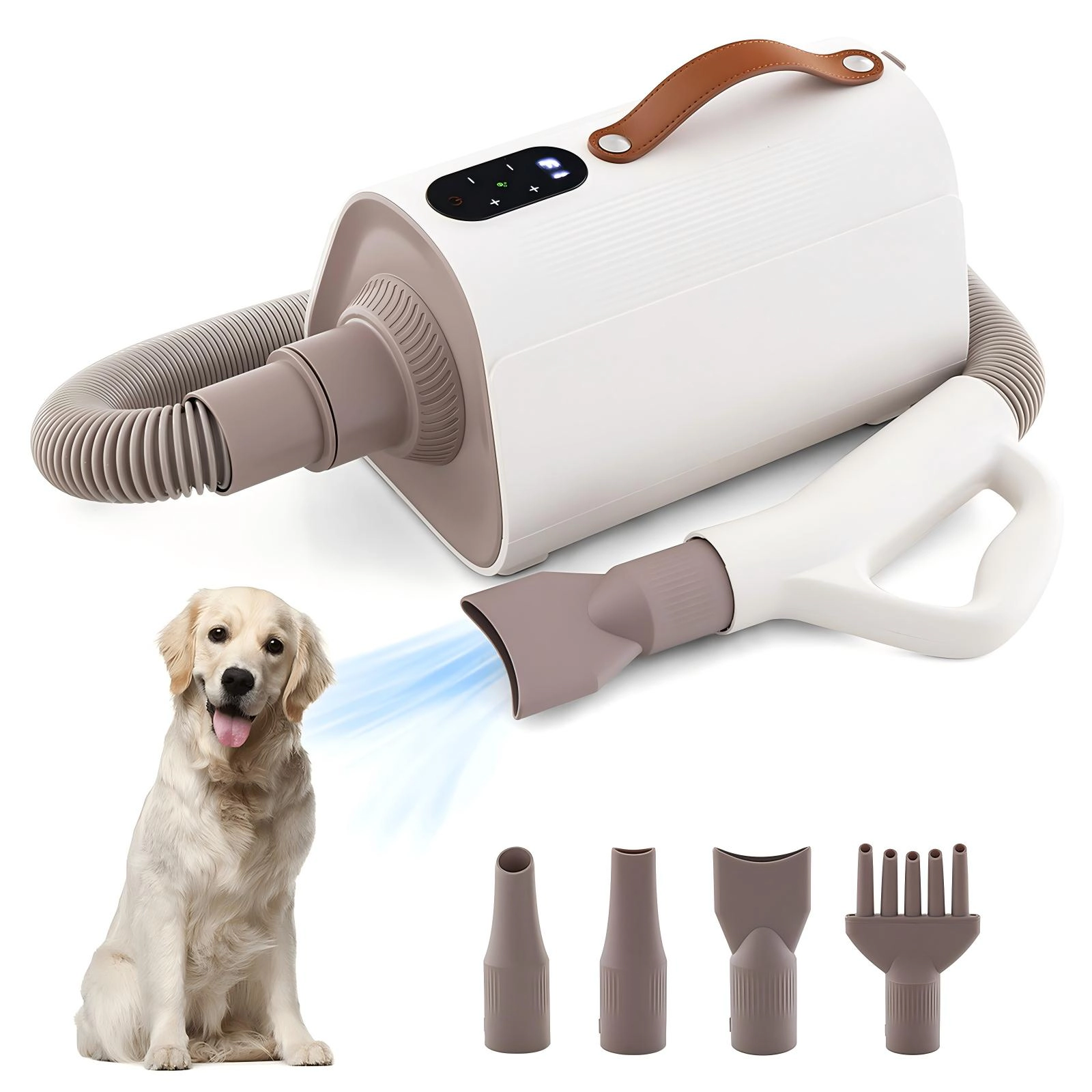 SUGIFT White Pet Hair Dryer Blower with Negative Ion Function and 1700-W Motor 13-in W 7-in D 6.5-in H