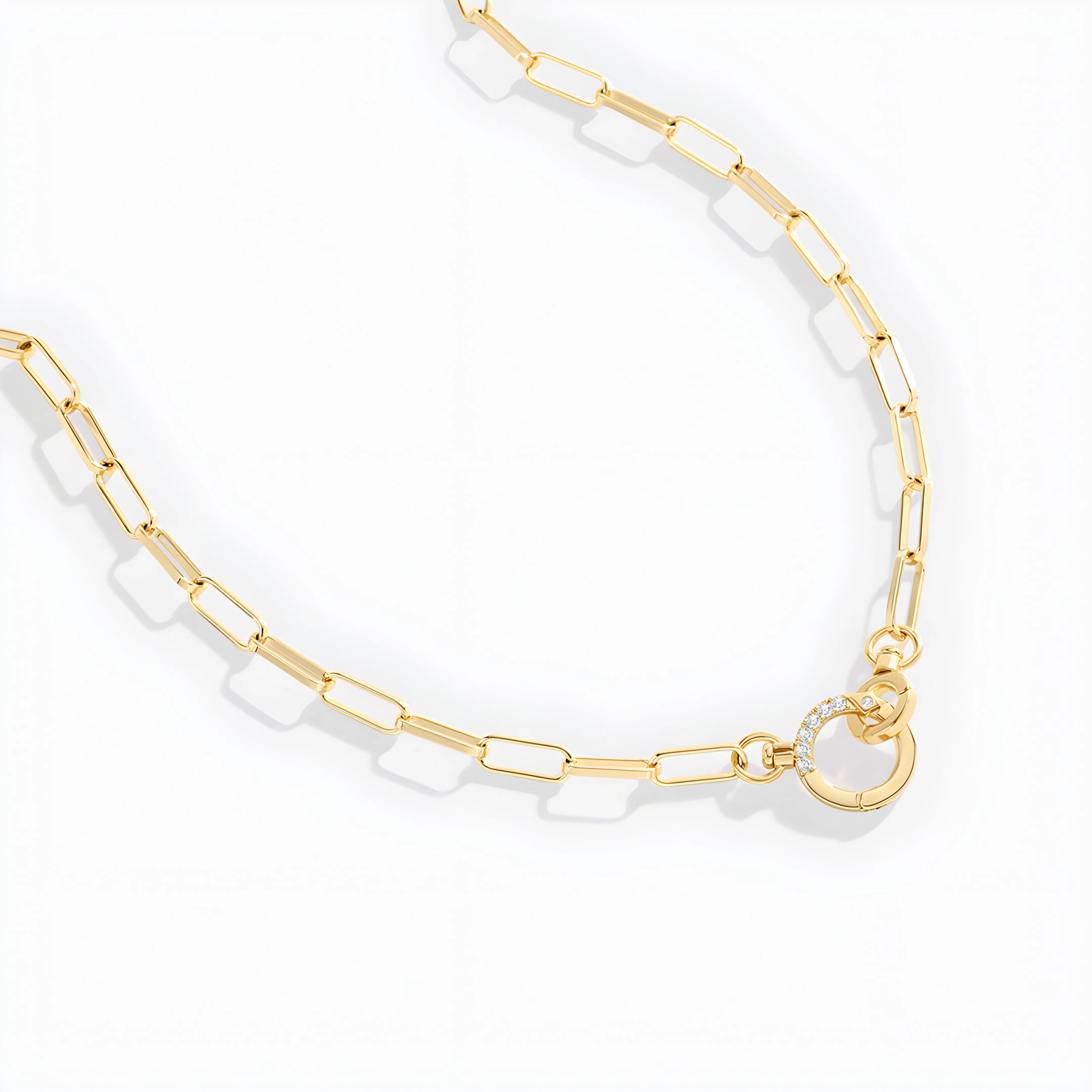 Mint & Lily Women's Pave Paperclip Necklace
