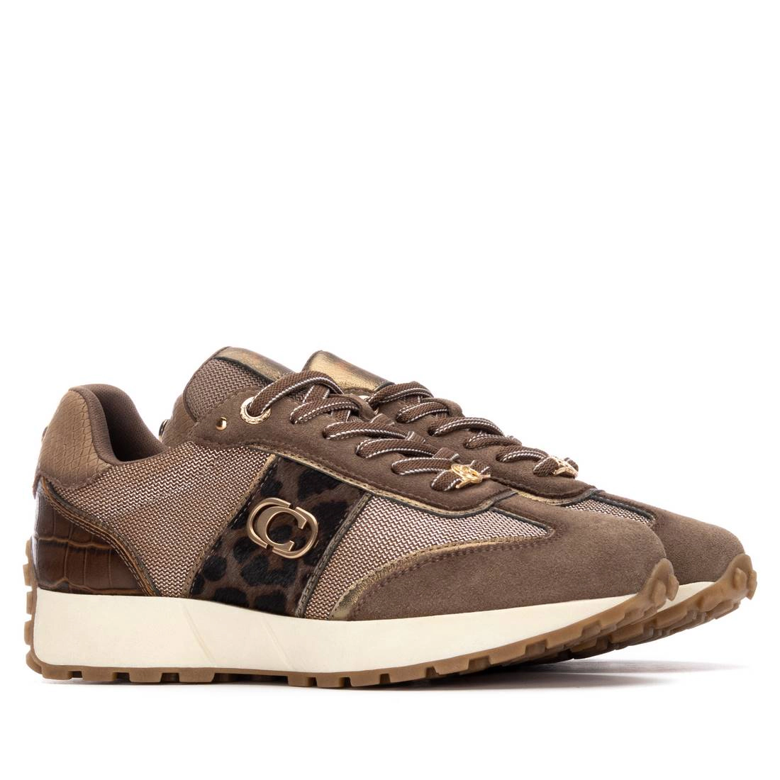 Women's Suede Lace-Up Sneakers Carmela Collection By XTI