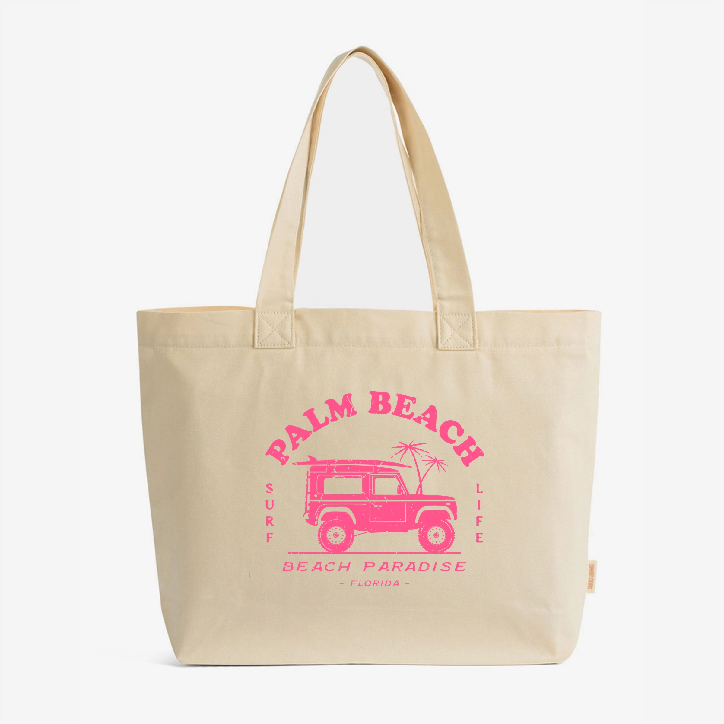 Simply Sage Market - Zippered Canvas Tote - Palm Beach Truck