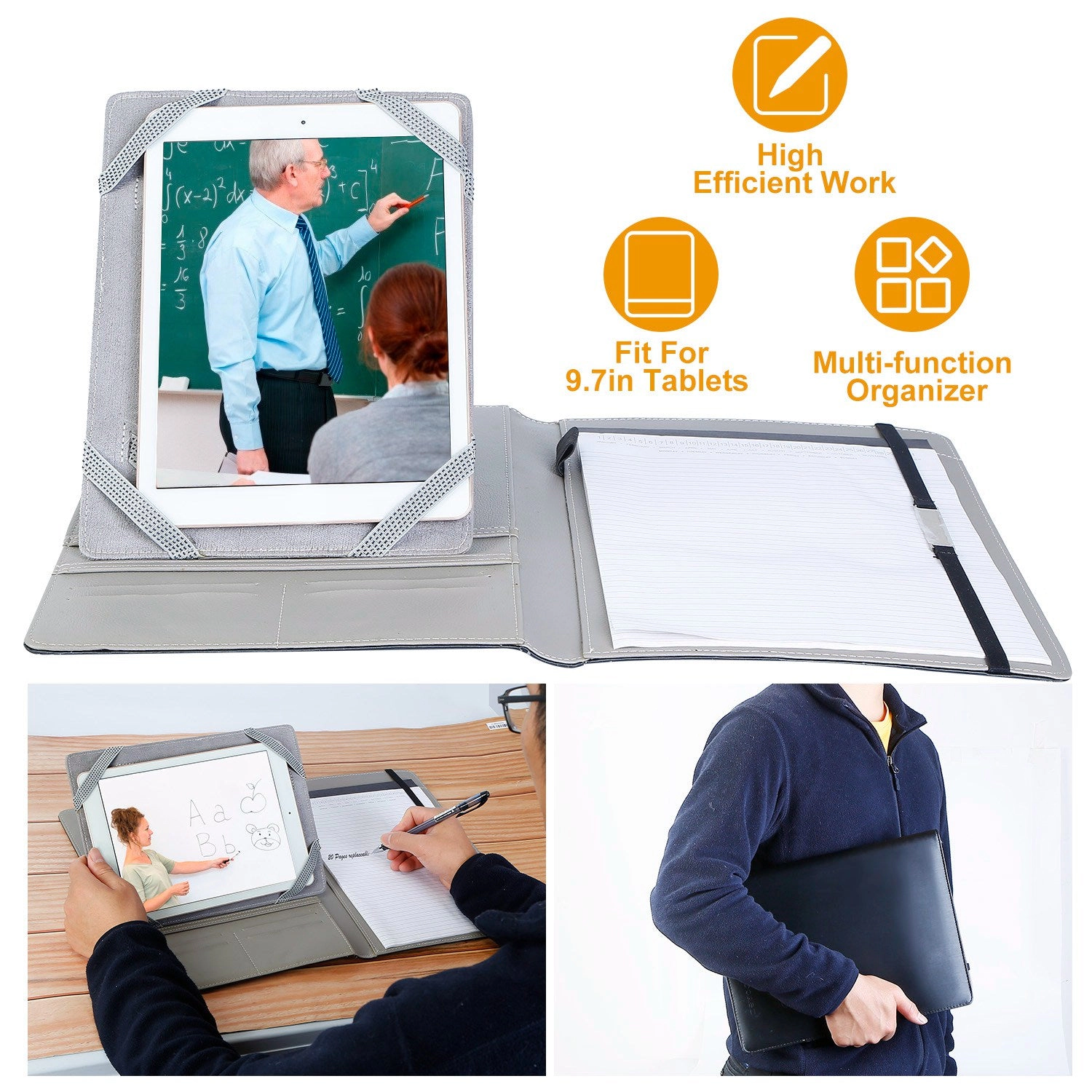 GBruno PU Leather Organizer Case For 9.7in Tablets