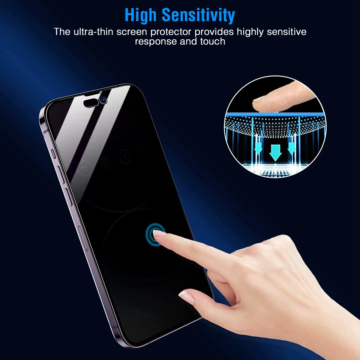 GBruno 30 Degree Privacy Tempered Glass Screen Protector 2-Pack