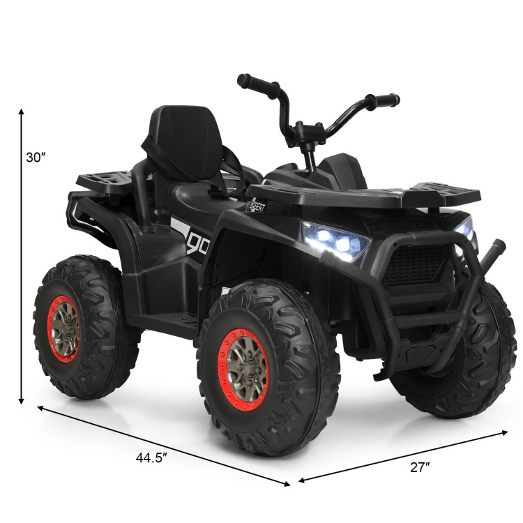 Hivvago 12V Kids Electric 4-Wheeler ATV with 2 Speeds and LED Lights