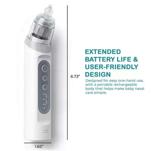 Sperric Electric Baby Nasal Aspirator w/ Soothing Music & Light, Adjustable Suction, 3 Silicone Tips, USB‑C Rechargeable