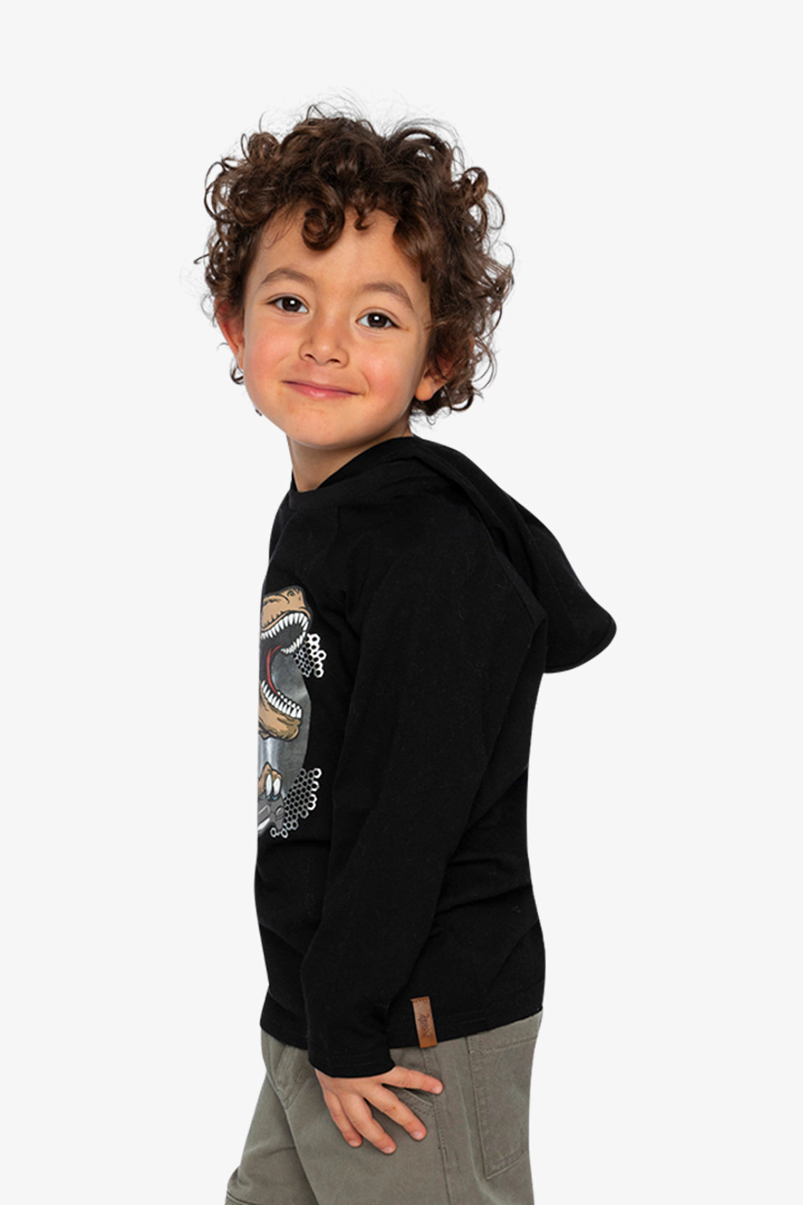 Deux par Boys Graphic Print Raglan Hooded T-Shirt